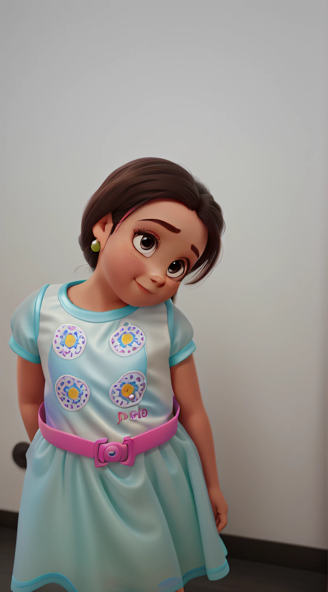 uma princesinha estilo pixar, rainbow color dress, great quality, melhor qualidade