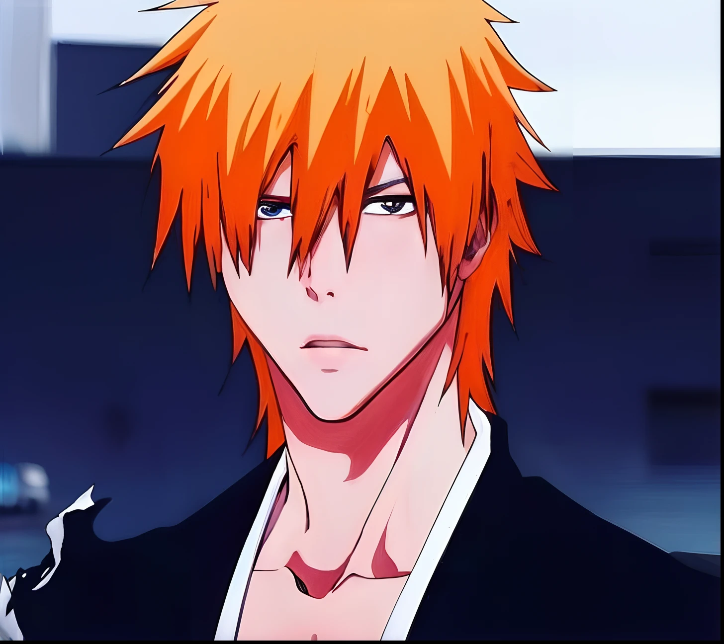 1boy, male focus, kurosaki ichigo, bleach, black hakama, extreme facial close up, crying, indoors, (best quality), (ultra-detailed), very aesthetic, illustration, disheveled hair, perfect composition, intricate details,