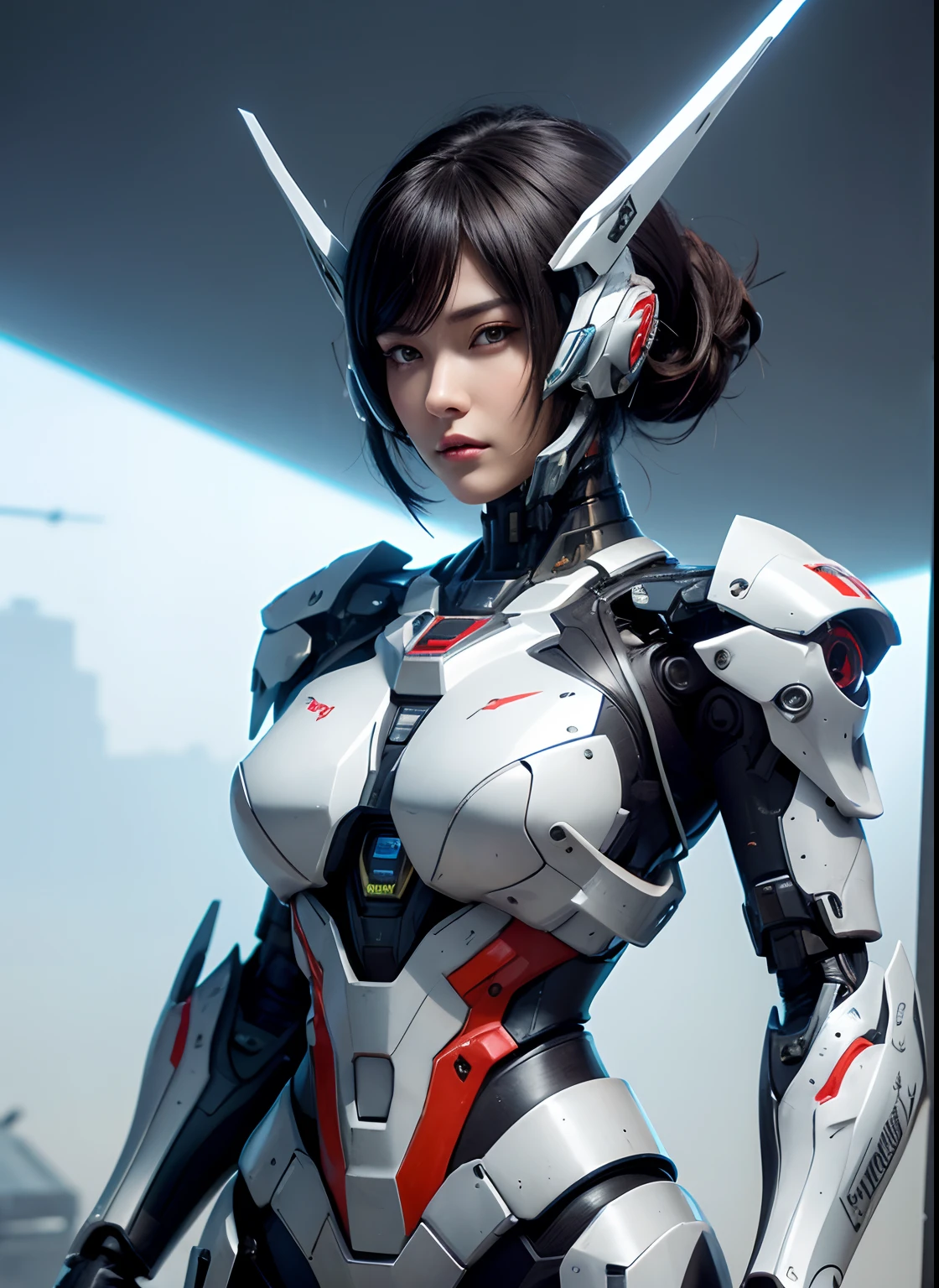 Textured skin, Super Detail, high details, High quality, Best Quality, hight resolution, 1080p, hard disk, Beautiful,(cyborgs),(Missiles from the chest),(Machine gun from both hands),beautiful cyborg woman,Mecha Cyborg Girl,Battle Mode,Girl with a Mecha Body,She wears a battle cyborg mech with a weapon,Fulll body Shot
