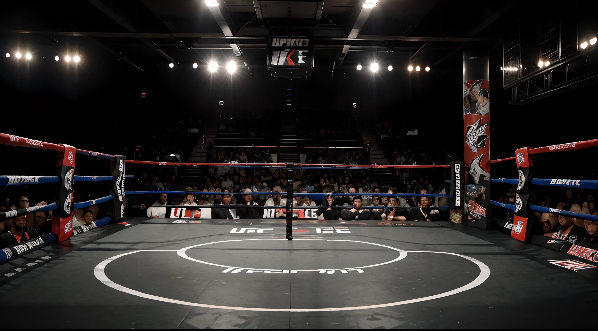 Boxing ring, ufc ring, inside ring, blank ring
