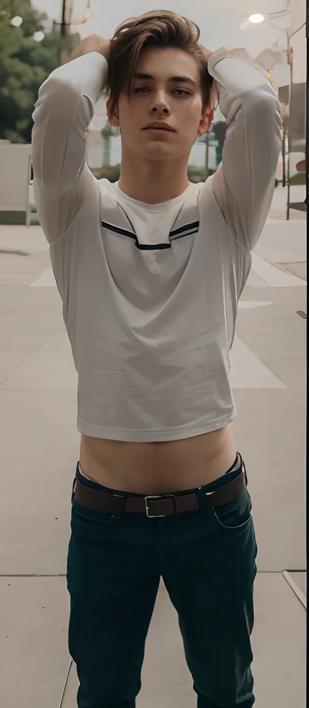 Boy with my hair on the stomach