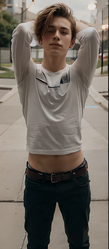 Boy with my hair on the stomach