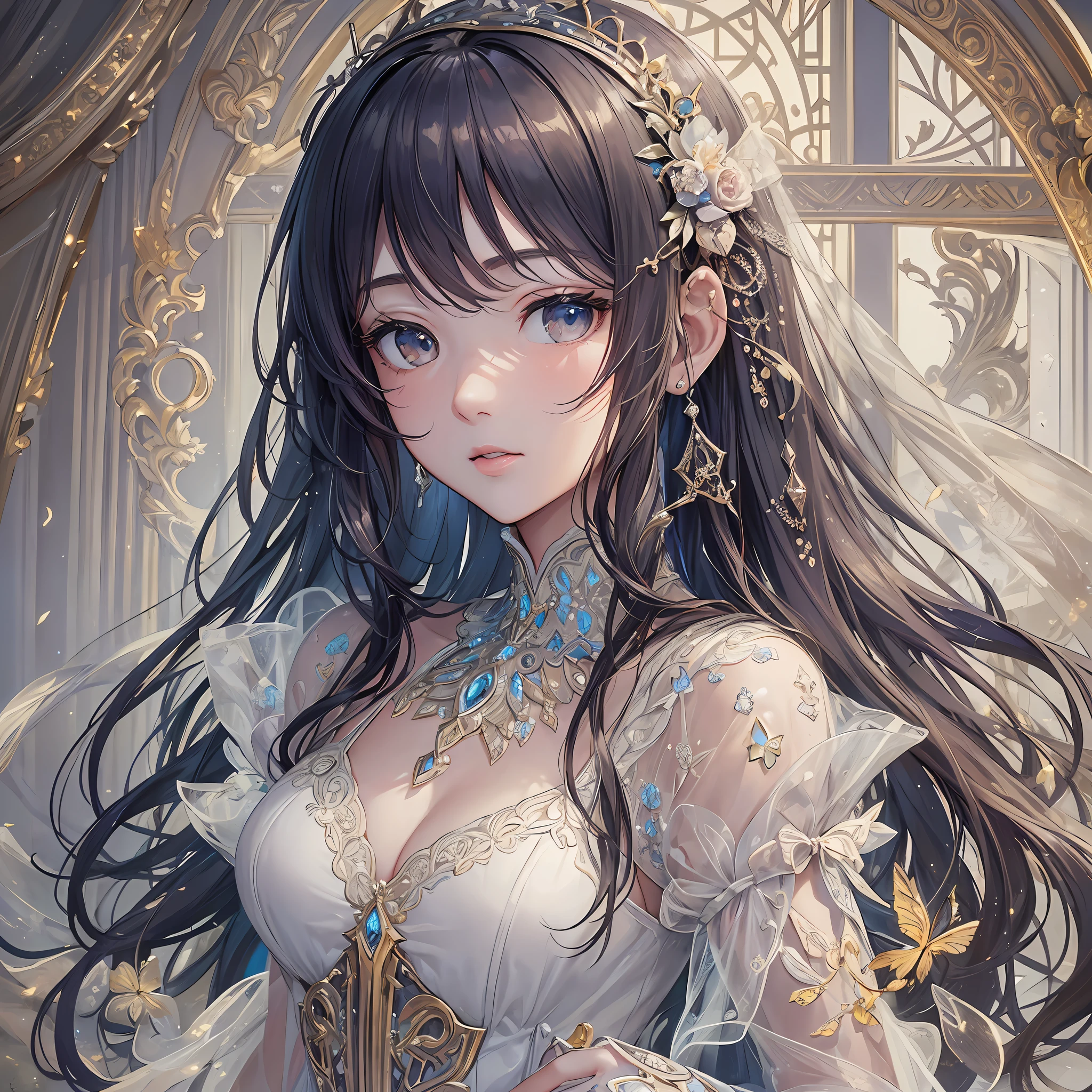 (Masterpiece), ((Highest Quality)),(Official Art),Beautifully Indulgent:1.2),(Dress),(1 Girl: 1.3), A beautiful woman wearing a dress with a detailed and delicate design sealed in a crystal, and a beautiful woman growing up by taking in the sealed crystal. It shines faintly in the light of the midnight moon. Detailed drawing. Bright colors. Colorful, best detailed ((super detailed)), (highly detailed 2D illustration), ((very delicate and beautiful)) --auto --s2