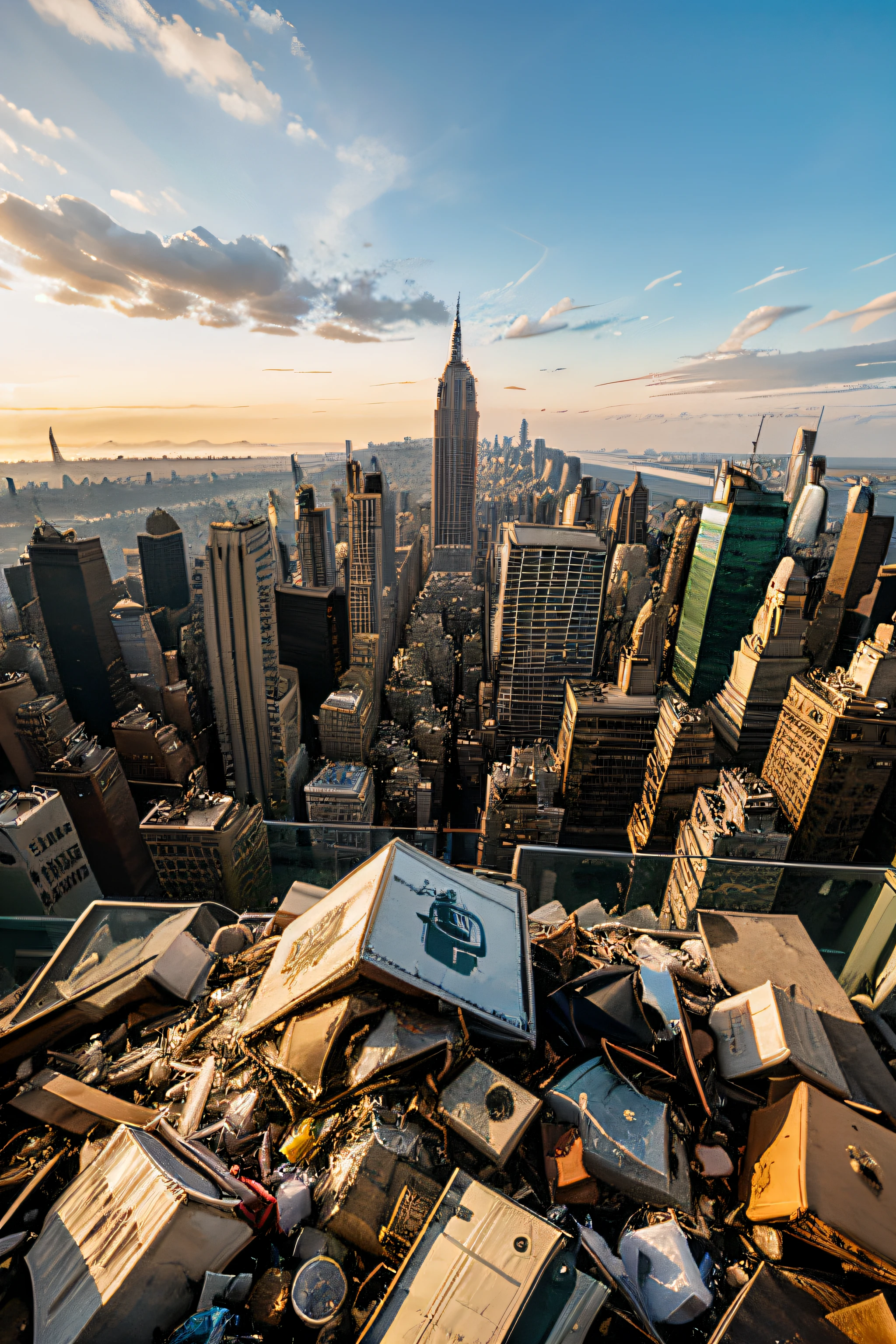biggest trash pile that is the same height as the Empire State Building