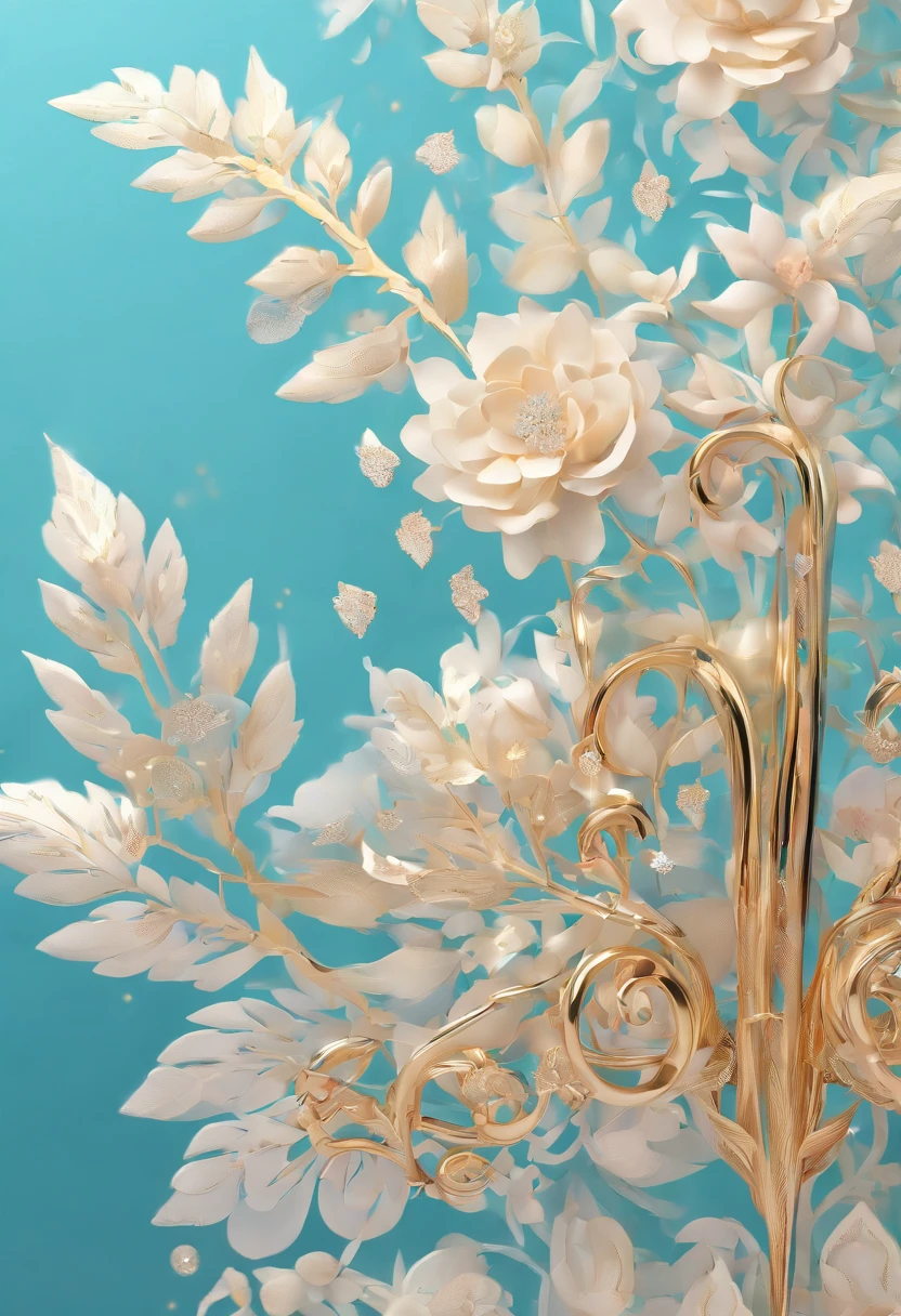 Pure white sword phone,Exquisite,(((The phone is designed with a diamond-shaped and light blue particle-effect filigree pattern:1.3))), Edge, (The phone's function keys are symmetrically decorated:1.3), (The phone is centered:1.3), Mid-range close-up,(Overall silhouette:1.3),(Fantastic angelica flower background:1.2), Ultra Realistic Photo, super-fine, 8K,Premium wallpapers,Highest image quality,。.。.3D,C4D,Master masterpieces,Octane rendering
