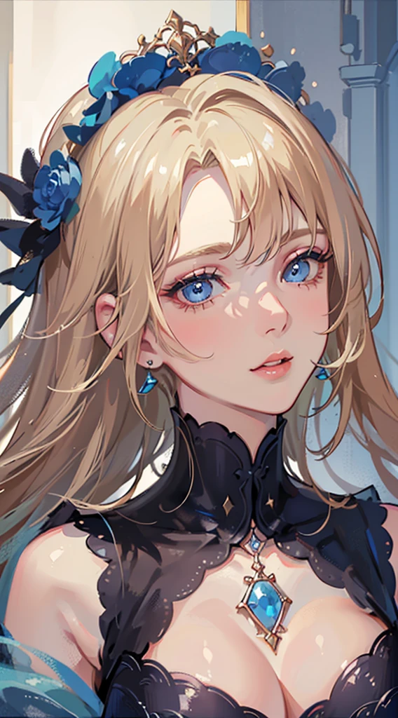 (best quality,4k,8k,highres,masterpiece:1.2),ultra-detailed,(realistic,photorealistic,photo-realistic:1.37),close up shoulder potrait,1 boy,blonde hair,blue eyes,handsome,intense gaze,youthful face,elegant facial features,sophisticated appearance,perfectly groomed,sharp jawline,attractive smile,distinct eyebrows,chiseled nose,plump lips,mesmerizing eyes,beautifully defined facial contours,gorgeous skin texture,natural look,sparkling blue eyes,piercing gaze,expressive eyes,lush eyelashes,flawless complexion,fair and radiant skin,high cheekbones,classy outfit,trendy fashion style,confident posture,graceful and relaxed pose,calm and composed expression,artistically lit portrait,subtle lighting,soft shadows,highlighted features,studio setting,professional photography,meticulous attention to detail,vivid color palette,dynamic composition,striking contrast,impressive clarity,finely textured hair,crisp focus,realistic skin tones,polished image,resulting in a masterpiece.