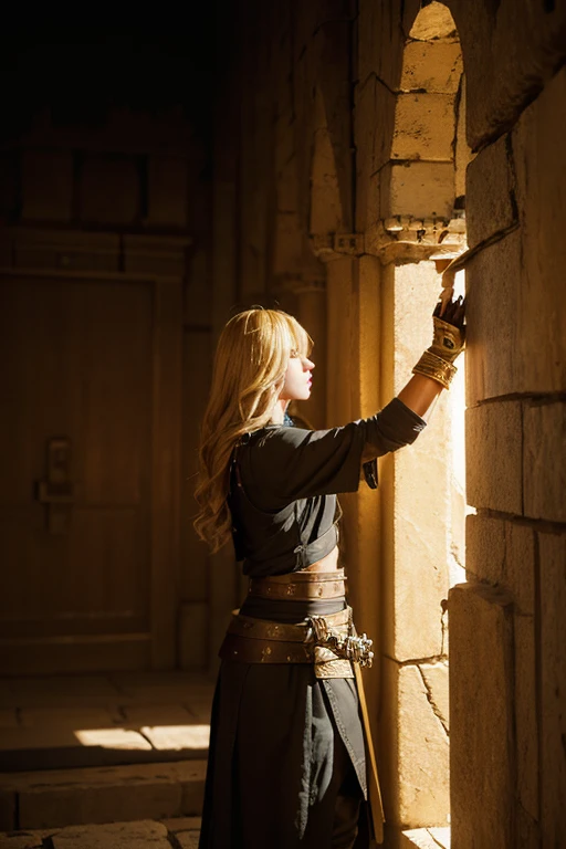 Ancient tomb robbing notes, time-space channels, large bronze
doors,
wall patterns, ancient swords inserted into the rock,
dyed golden hair, heavy mechanisms, black background, painting,
background light, highly detailed, cinematic, epic, 3D, ultra
high definition,
anime,
HD --ar 9:16