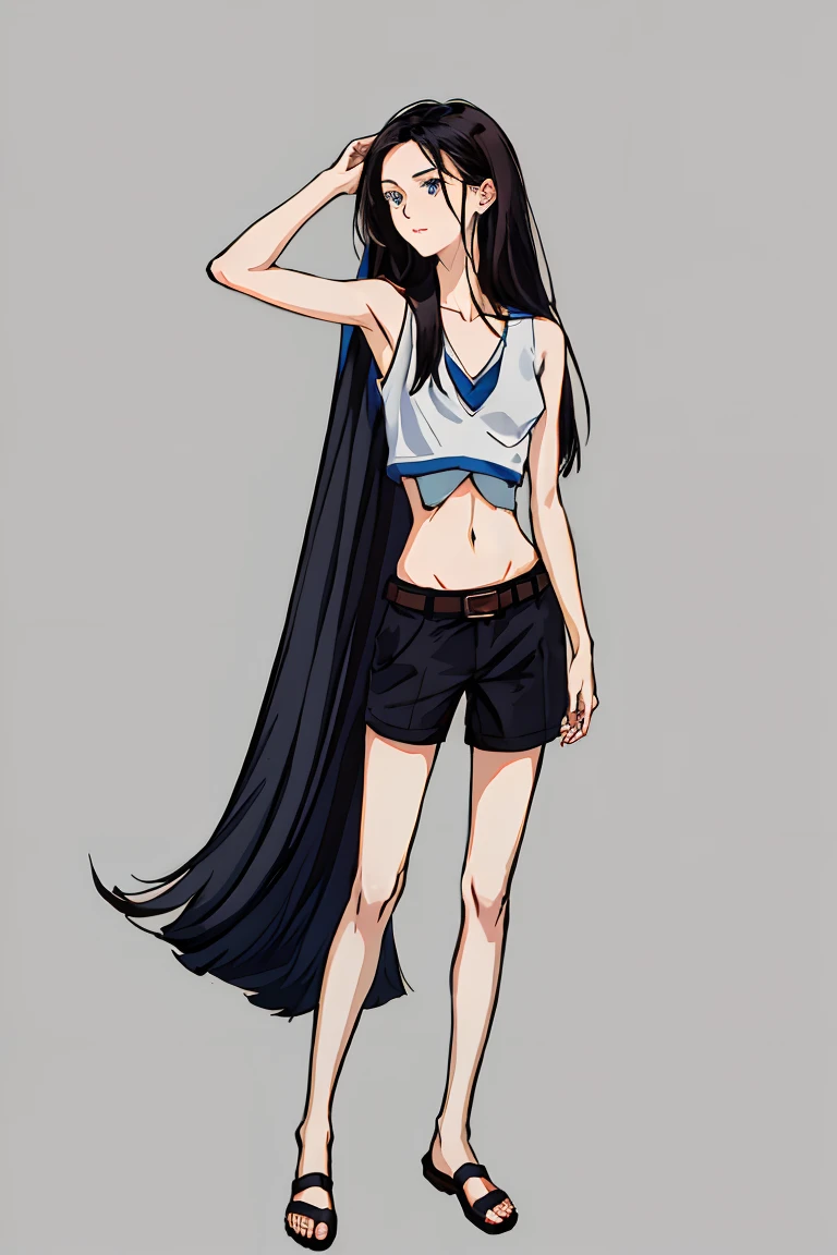 Very very so skinny young woman, full body, very beautiful skinny Charli D'amelio, ((Charli D'amelio)), ((so very skinny girl: 1.3)), ((anorexic beautiful woman model: 1.3)), skinny girl of 20 years old, black long hair, black hair, Straight Hair, ((beautiful very skinny girl)), naked, ((very fine and very small waist)), ((very very small waist: 1.8)), ((so very tiny waist: 1.8)), ((ribs visible: 1.2)), Very thin and delicate face, thin arms, thin legs, fine and beautiful face. ((Very very skinny and fine body)), small breats. ((Anorexic skinny girl: 2.0)), realistic, HD, color, 8k, high quality. ((Very anoréxic skinny body)). Very thin and delicate face, small nose, white background, (brown eyes), very beautiful skinny and malnourished girl, so very anoréxic beautiful girl. young woman with an ectomorphic body type, ((a thin belt extremely adjusting the tiny waist: 1.3)), ASU1, Realism, blue eyes, body side view.