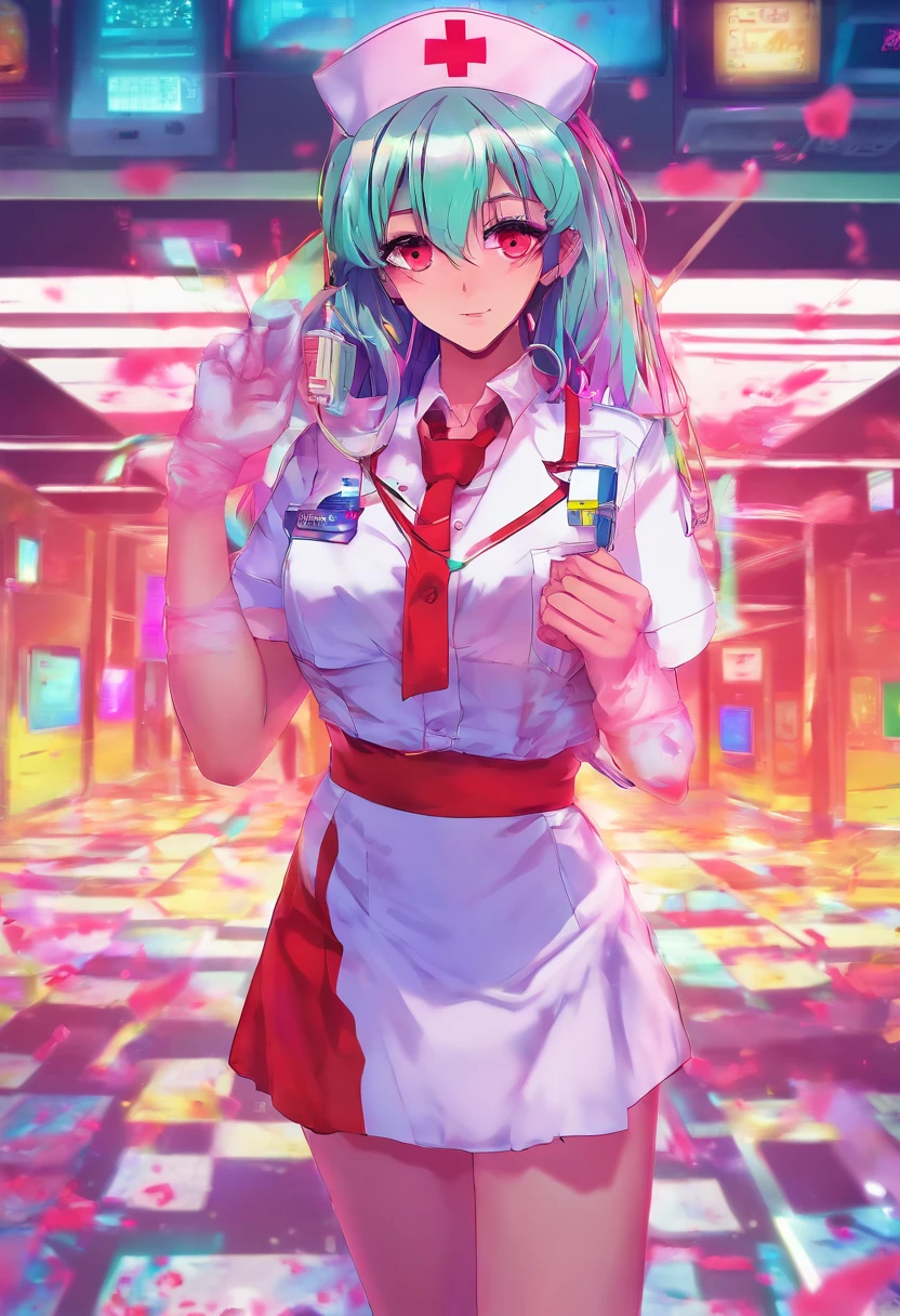 masterpiece, highest quality, highest detail, 1 girl,
BREAK, horror, (Small injured girl, blood, bleeding, injury), Shining white hair, jewel-like red eyes, anime highlight eyes, (Nurse uniform: 1.4), (White tight miniskirt: 1.2), White pantyhose, scarred clothes, dirty clothes, bloodstained clothes, scarred skin, battle damage, bandaged arms, bandaged legs, (Yandere:1.2),
BREAK, The background is a modern hospital, a collapsed hospital,
BREAK, full body, movie lighting, action movie poster, dynamic, beautiful girl action actor, motion blur, depth of field, 35mm, Sony FE, 1girl,