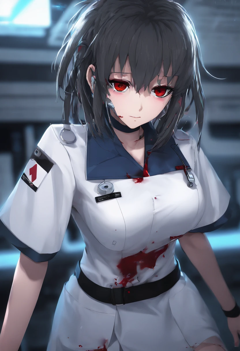 masterpiece, highest quality, highest detail, 1 girl,
BREAK, horror, (Small injured girl, blood, bleeding, injury), Shining white hair, jewel-like red eyes, anime highlight eyes, (Nurse uniform: 1.4), (White tight miniskirt: 1.2), White pantyhose, scarred clothes, dirty clothes, bloodstained clothes, scarred skin, battle damage, bandaged arms, bandaged legs, (Yandere:1.2),
BREAK, The background is a modern hospital, a collapsed hospital,
BREAK, full body, movie lighting, action movie poster, dynamic, beautiful girl action actor, motion blur, depth of field, 35mm, Sony FE, 1girl,