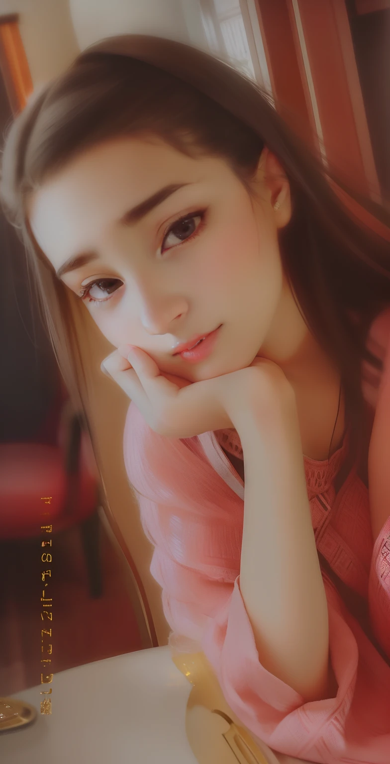 there is a young girl sitting at a table with a plate of food, cute beautiful, beutiful face, profile pic, beautiful image, very beautiful girl, very very very beautifull face, very very low quality picture, with lovely look, beautiful cute, old picture, cute photo, beuatiful face, with accurate face, by Riza Abbasi