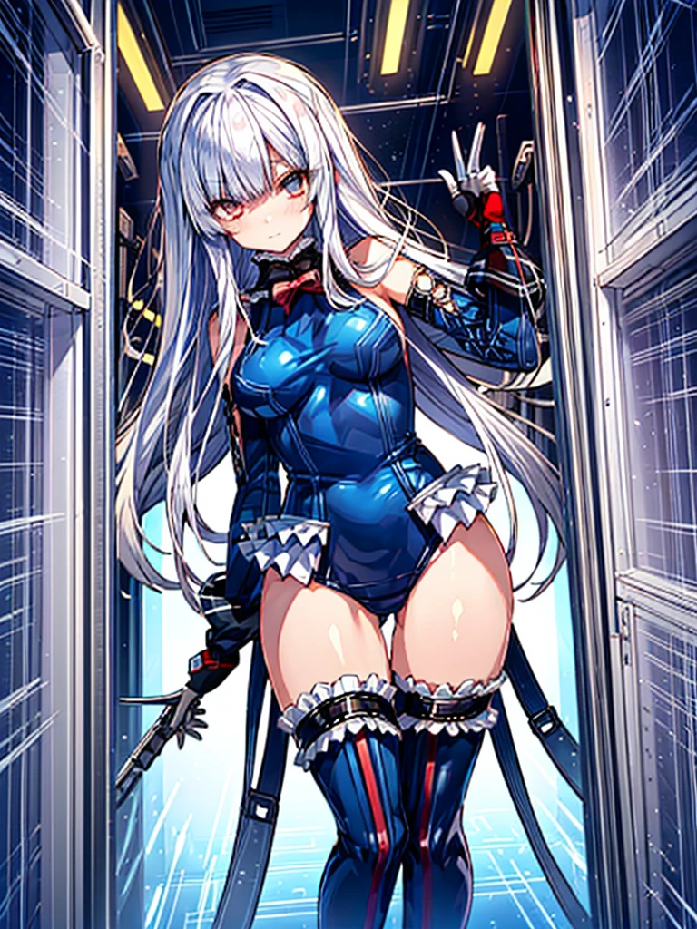 (1girl in, (digital) ( (Inside a futuristic experimental facility:1.2), medium breasts, (fril swimsuit, thighs thighs thighs thighs, Detached sleeves)) , Best Quality, marierose,、Hypnorola
Eyes in the sky、1girl in,Emotionless facial expressions,,Multiple girls behind