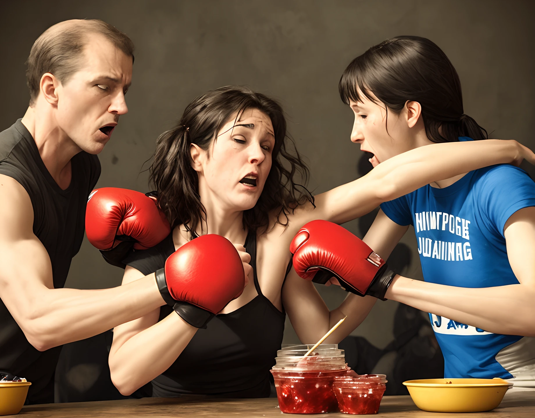 Fighting over jam