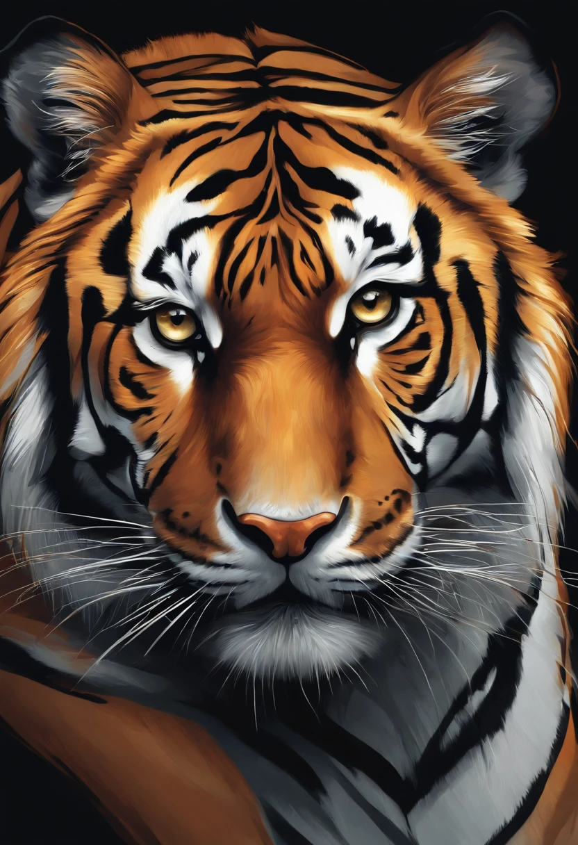 Draw a tiger,Draw a woman's face and a tiger's head, stunning digital illustration, Beautiful digital artwork, gorgeous digital art, Exquisite digital illustration, art of alessandro pautasso, stunning digital painting, beautiful digital art, beautiful gorgeous digital art, stunning digital art, Amazing digital art, Gorgeous digital painting, Beautiful digital illustration, highly detailed digital artwork