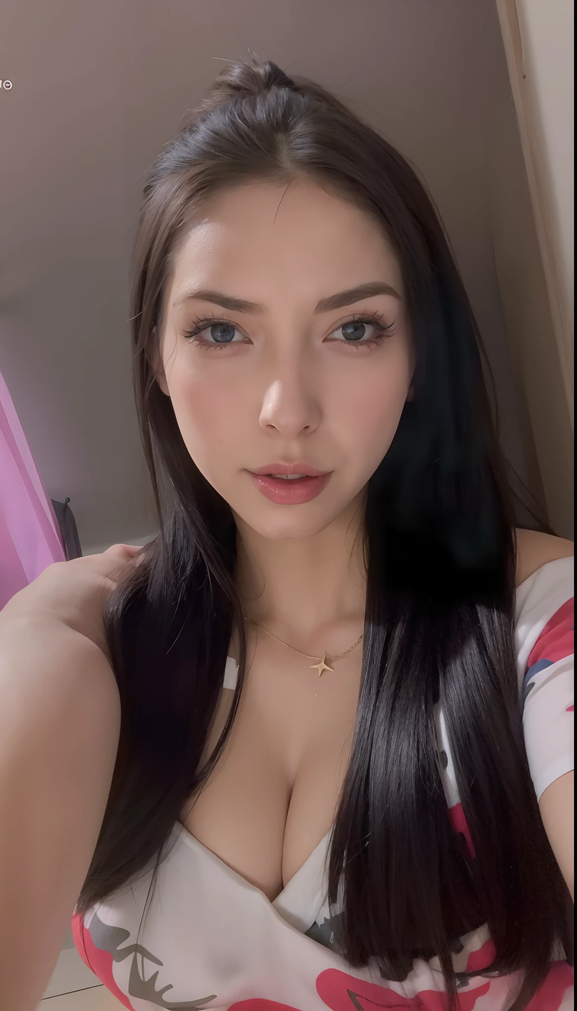 um close up de uma mulher com longos cabelos pretos usando um vestido branco, Ayahausca, angelawhite, lindo rosto latino, Violeta Myers, 2 7 anos, 2 2 anos, 2 3 anos, 2 8 anos, 2 Modelo feminina de 4 anos, 2 9 anos, 21 anos, 18 anos