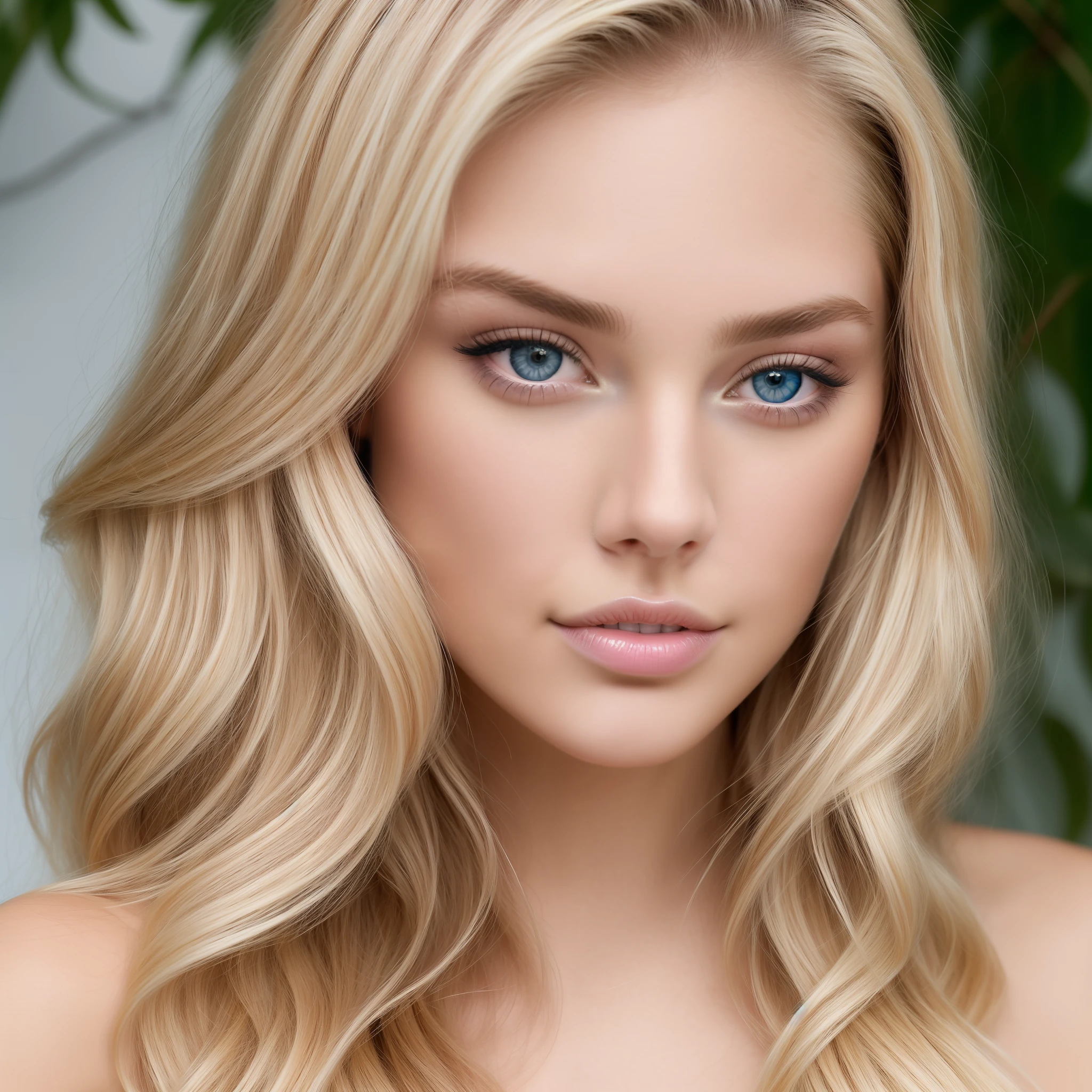 beautiful young woman with natural blonde hair, sexy blue eyes, 20 years old, perfect BARBY face, detailed eyes and face, perfect skin, looking straight at camera, Madelyn Cline, Robbie Margot,Most beautiful woman in the world, beautiful look, Perfect Detail, Victoria's Secret-Modell, realistic photo, UHD, 8K