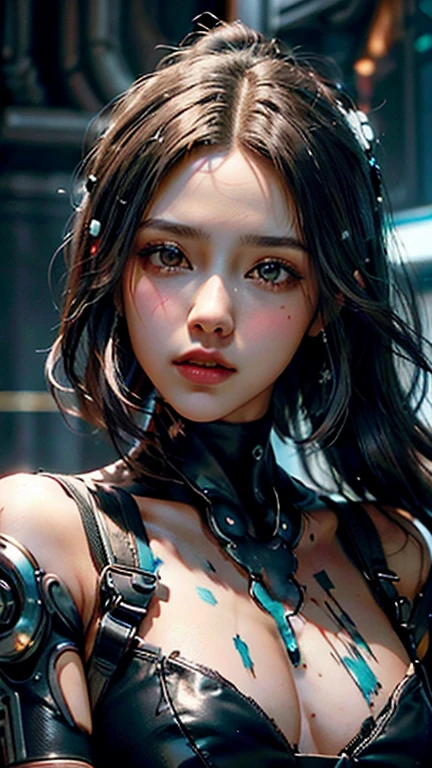 Hermosa foto de cuerpo completo de Reika, black latex bodyshuit, Cabello negro lacio, Science-Fiction, Cyberpunk City en el fondo, Gantz, Al estilo de Cyberpunk 2077, Foto ultra realista de una mujer hermosa, Obra maestra, La mejor calidad, CG, papel tapiz, HDR, alta calidad, Hi-Def, extremadamente detallado, {Hermosa cara detallada}, {hermosos ojos detallados}, (Luz detallada){{Detalles intrincados}}, {Altas Resoluciones}, ((Cara detallada)), Cara extremadamente detallada, Cara hermosa, {{ mujer joven}}, Ojos como joyas, neon light, claroscuro, Anime style, Clave visual, Detalles intrincados, Altamente detallado, impresionante, Vibrante, cinematic adult movie, 18+, NSFW