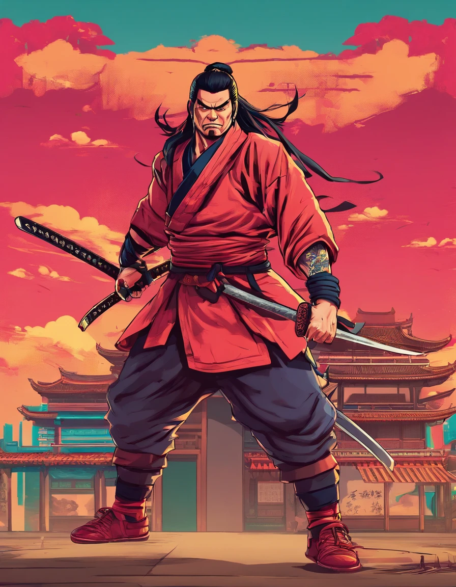 A highly qualified fighter, Angry samurai。 epic image,
Chinese architecture in China
A ninja, Weapons, komono, style of anime