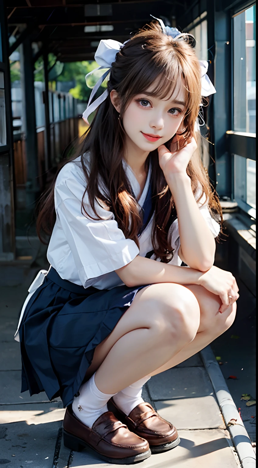 (highest quality,masterpiece:1.3,Ultra-high resolution),(Very detailed,8k), (Realistic:1.4, RAW shooting),((sfw: 1.4)),((detailed face, professional photography)), ((sfw, construction worker outfit, pulled back hair, 1 Girl)), Ultra High Resolution, (Realistic: 1.4), RAW Photo, Best Quality, (Photorealistic Stick), Focus, Soft Light, ((15 years old)), ((Japanese)), (( (young face))), (surface), (depth of field), masterpiece, (realistic), woman, bangs, ((1 girl))、(((Anatomically correct)))、(Perfect Body Proportions)、(Natural Hands、Natural Fingers、Natural Legs)