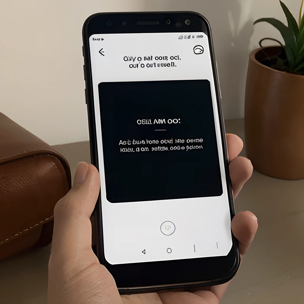 Uma mensagem na tela do celular