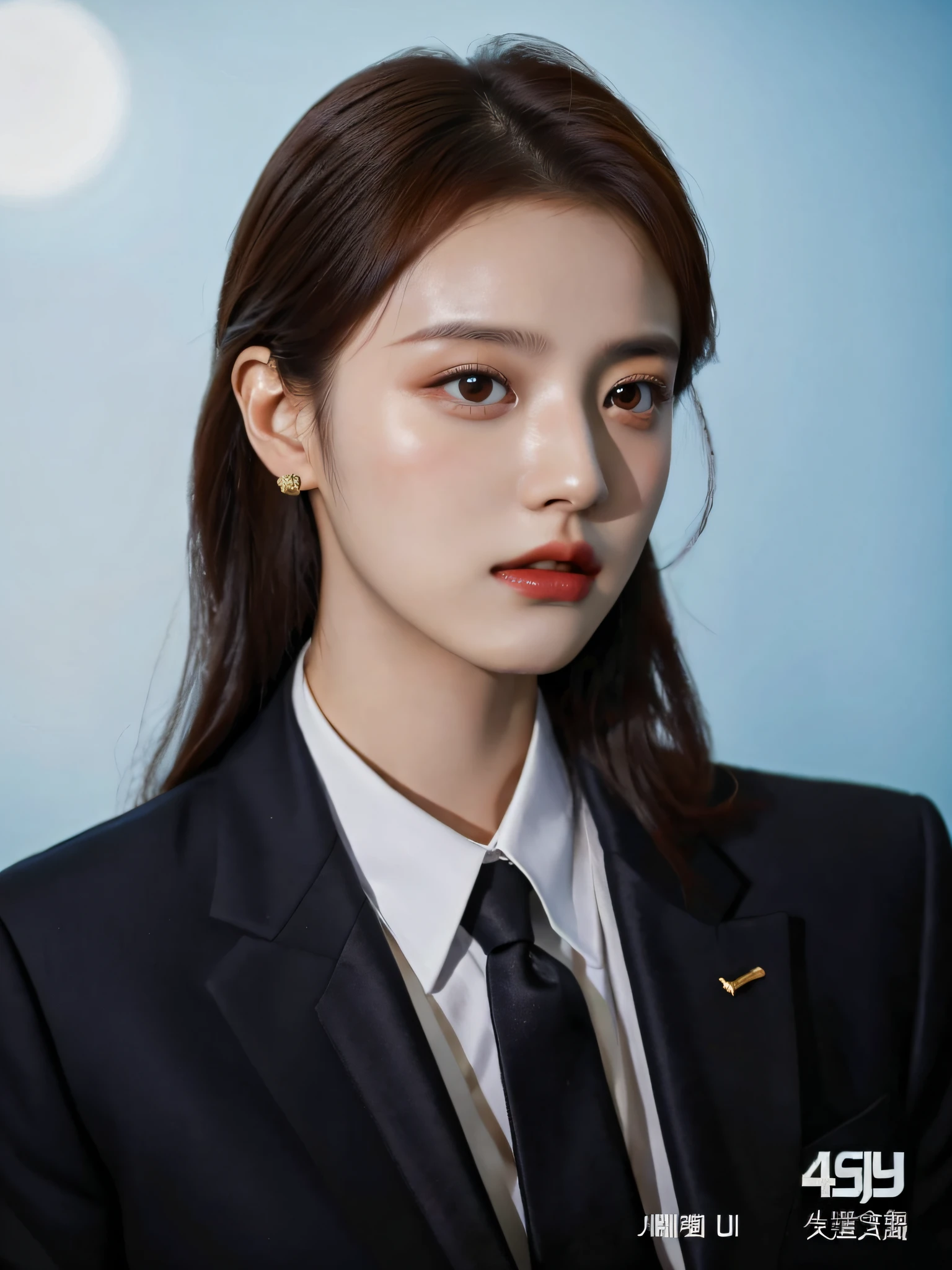 Imagen de una mujer con traje y corbata posando para una foto, Cai Xukun, Jingna Zhang, Lu ji, inspirado por Yanjun Cheng, Taejune Kim, Modelo de moda femenina coreana, li zixin, Jinyoung Shin, Minchen Shen, Xision Wu, JIA, Wenfei Ye, Yanjun Chengt, Xintong Chen