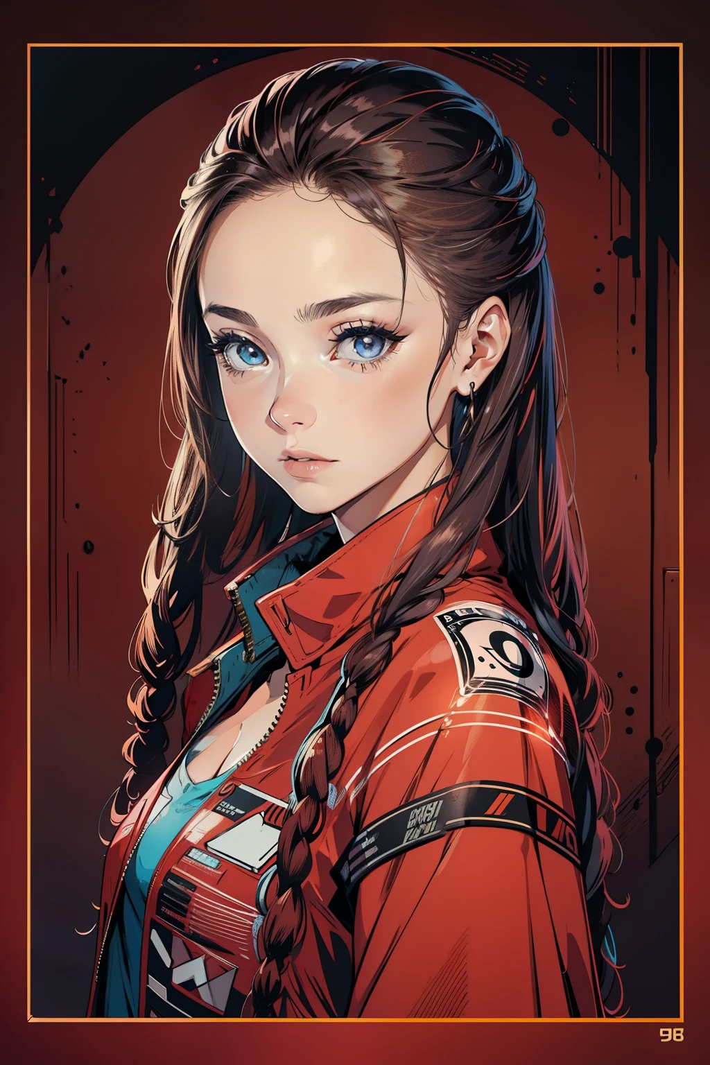 (((masterpiece, Highest quality)))、(((32K Wallpapers)))、The most detailed machine、(((The most complete and detailed red futuristic machine and a woman)))、The most detailed background、(((Flat Chest)))、(((Surrounded by many complex, sophisticated, futuristic machines)))、head shot,((((more various angle))))、((pale colour))、A perfect machine、(((The most complete machine of the future)))、Detailed Hair、anime、A beautiful woman with a perfect face、goddess