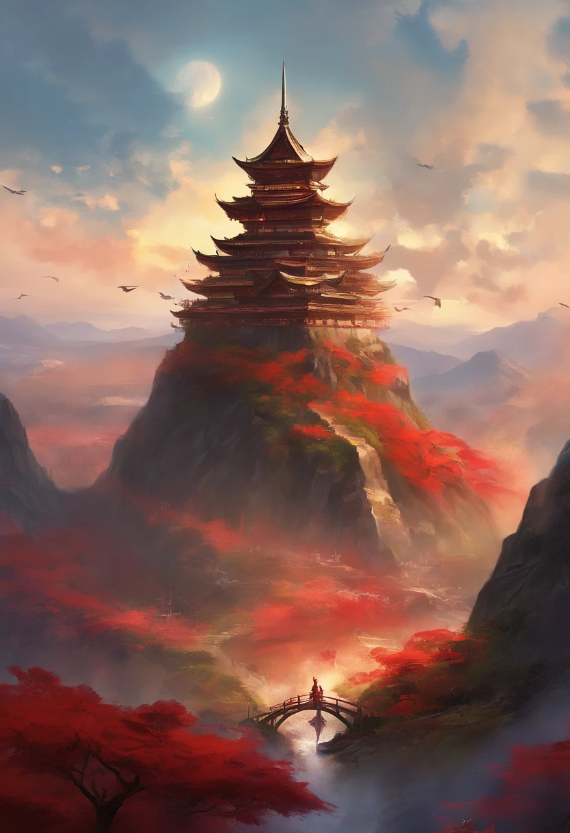 China-style,In the distance, A huge tall Buddha statue stands in space,Gaze at the earth,Standing Buddha statue,with light glowing,Glow effects,Pilgrims on the road,Hyper-realistic,Ultra photo realsisim,Real Photographics,8K,High definition,high qulity,Works of masters,super-fine,Chinese black and white ink style,(((white colors))),Decolorization,Smudge,ink,8K,super-fine,high qulity,(((OC renderer)))