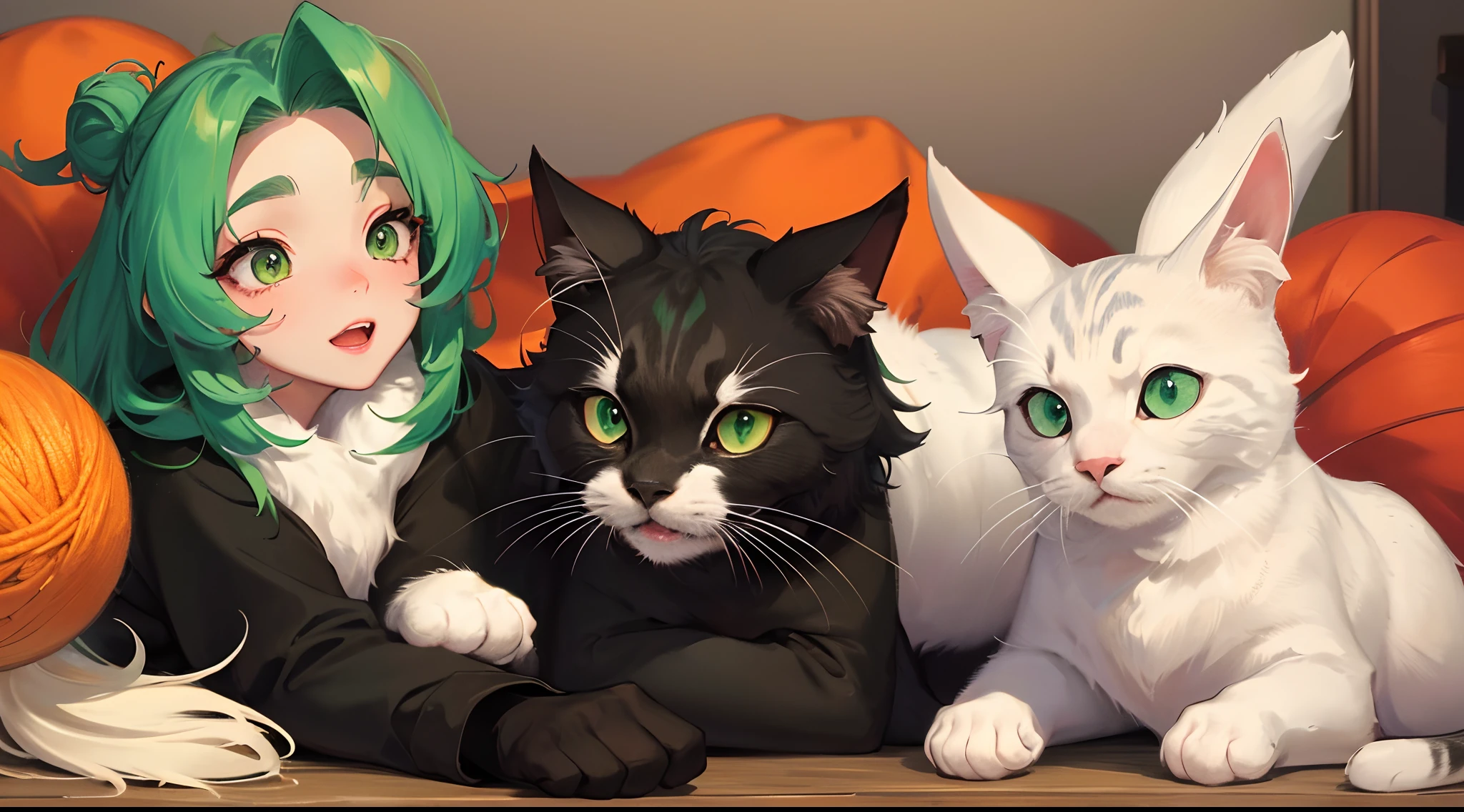 （ambiente dark：0.8），tmasterpiece，high high quality，Abstract resolution，digitial painting\（artwork of a\），By Dagasi，Yupa，Kiyosan，（Humanity，Fluffy fur，Character focus：1.1），anthro male cat，short hairs，sportrait，eyes with brightness，in a panoramic view，Character focus。（detailedbackground：0.7），hairy pubic，furry male，Male focus，Flower fern，（Full Body Furry，Fluffy tail，Dark gray hair，Red eyes，Dark gray hair：1.2），（long canines）Wearing full-body tights, the lower body has a pack