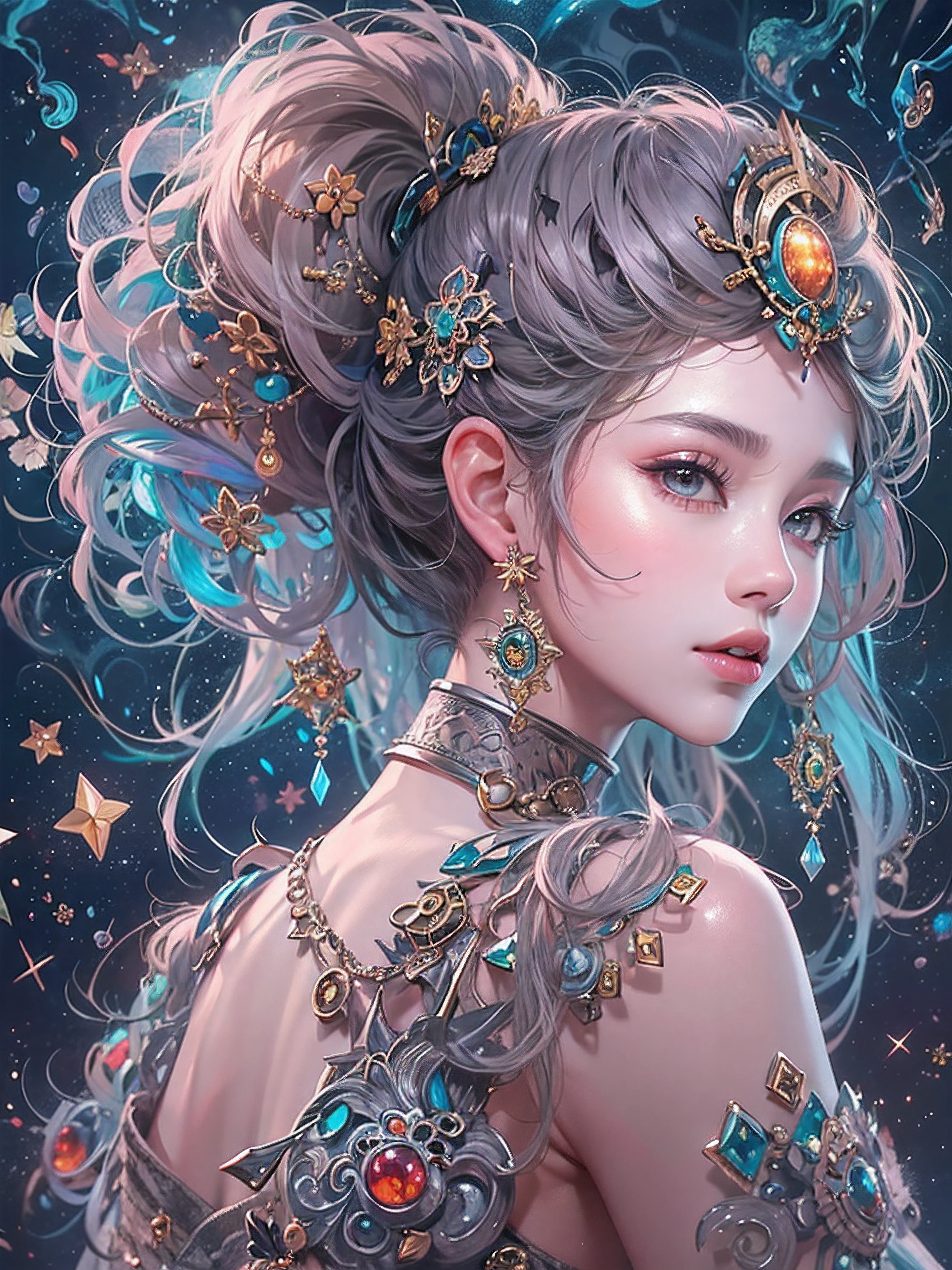 Nice style、(((Stylish fashion))), 8K quality、Intense watercolor, Detailed watercolor art, Watercolor splash, surreal, Avant-garde pop art, Beautiful and expressive paintings, Beautiful artwork illustration, Very colorful tones, wonderful, Cool Beauty, Highest quality、Official Art, vector art, stylish design, (((The most beautiful boy))), (((Highest quality))), High resolution, ((detailed)), (((Doodle Art)), ((masterpiece)), ((Super detailed)),  (((stylish))),(((artistic hairstyle)))