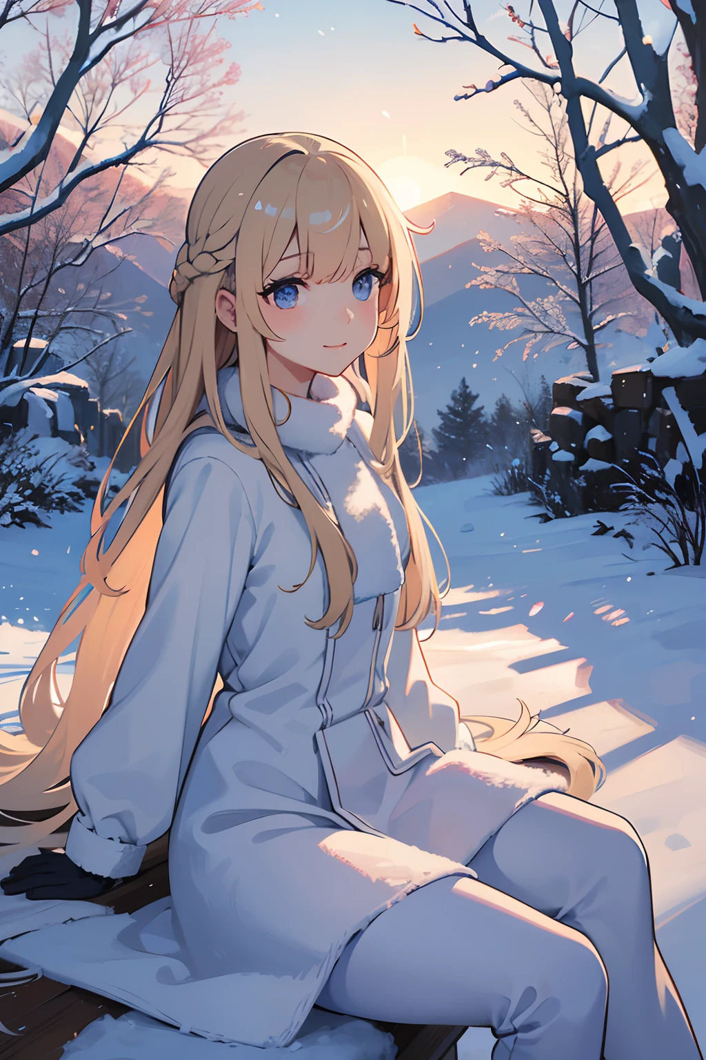 (best quality,highres),beautiful young woman,snow-covered countryside,winter scene,winter coat,long coat,beautiful winter boots,gloves,nudist,happy,natural beauty,long blonde hair,sparkling blue eyes,detailed facial features,rosy cheeks,warm smile,icy breath,pink and white winter landscape,snowflakes gently falling,crisp winter air,quiet and peaceful,serene atmosphere,tranquil mood,steps on sparkling snow,trail of footprints,white winter wonderland,pristine nature,soft and fluffy snow,clear blue sky,sunlight shining through the trees,subtle shadows,cozy and warm feeling,calm and relaxation,enjoying the solitude,one with nature,blissful harmony,soothing sounds of nature,gentle breeze,rustling of leaves in the wind,melting icicles,sound of crunching snow underfoot,whisper of the wind,feeling of freedom and liberation,the beauty of simplicity,uninhibited and carefree existence,embrace of natural elements,graceful and elegant movement,peaceful aura,feeling of contentment and happiness,enjoying the present moment,connecting with the environment,gentle and slow pace,taking in the breathtaking scenery,admiring the winter wonderland,immersed in the beauty of nature,unforgettable winter memories.
【Material】:oil painting,classic artwork,lifelike portrait,realistic style,soft brushstrokes,rich textures,attention to detail,vibrant colors,warm color palette,depth and dimension,subtle highlights and shadows,touch of impressionism,elegant and sophisticated composition,fine art quality
【image quality】:ultra-detailed,high resolution,crystal clear image,sharp focus,fine details,captivating clarity and definition,professional grade,exquisite quality,picture-perfect,impeccable craftsmanship,superb level of detail,realistic portrayal
【art-style】:portrait art,realism,impressionism,romanticism,winter landscape painting,contemporary art,landscape photography,concept artists
【Color tones】:soft and cool tones,winter color palette,frosty blues,pure whites,subtle greys,hints of pink,pops of vibrant red
【lamplight】:soft diffused light,subtle sunlight,play of light and shadow,gentle glow,warm and cozy ambiance,calming and inviting