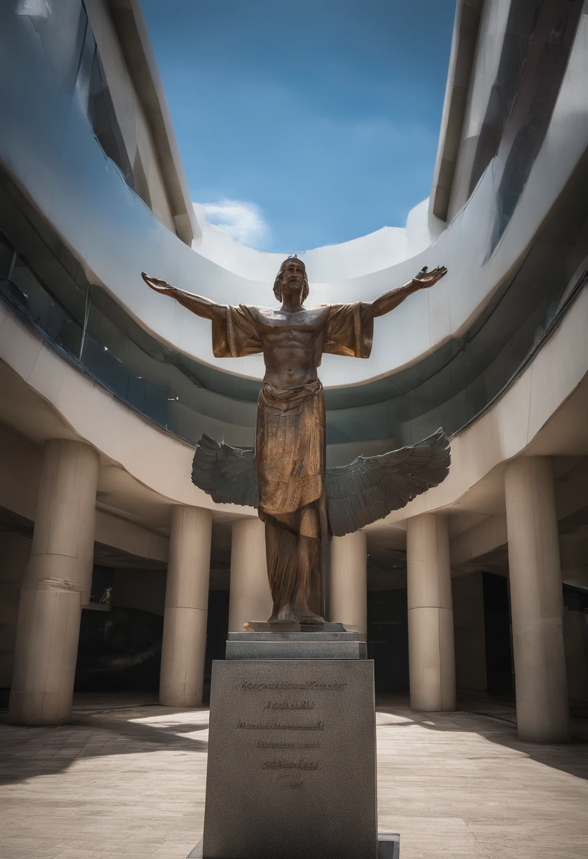 (ultra-detalhado,profissional,HDR) Cristo Redentor no Rio de Janeiro, (retrato, Landscape), cores vibrantes, foco nítido, breathtaking view, majestic statue, ethereal atmosphere, dramatic lighting, haunting presence, Mystical aura, monumento imponente, Iconic landmark, Immaculate Marble, detalhes intrincados, escultura intrincada, figura imponente, Cultural Symbol, Panoramic backdrop, obra-prima monumental, Surrealist scenario, arquitetura inspiradora, homenagem grandiosa, Spiritual Essence, brilho divino, beleza colossal, energia sobrenatural, escala monumental, Heavenly Guardian, Transcendent Icon, Ethereal silhouette, enchanting fascination, Majestic sunsets, assombrosamente bela, simbolismo poderoso.