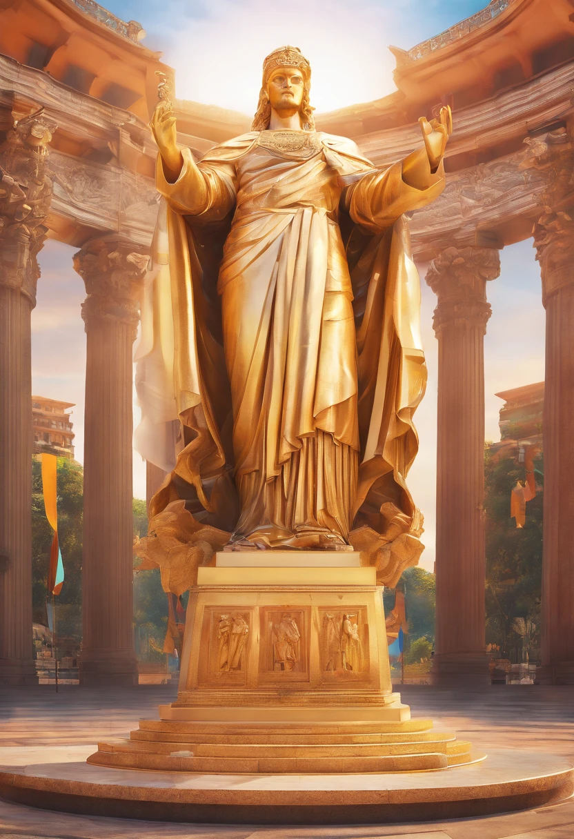 (ultra-detalhado,profissional,HDR) Cristo Redentor no Rio de Janeiro, (retrato, Landscape), cores vibrantes, foco nítido, breathtaking view, majestic statue, ethereal atmosphere, dramatic lighting, haunting presence, Mystical aura, monumento imponente, Iconic landmark, Immaculate Marble, detalhes intrincados, escultura intrincada, figura imponente, Cultural Symbol, Panoramic backdrop, obra-prima monumental, Surrealist scenario, arquitetura inspiradora, homenagem grandiosa, Spiritual Essence, brilho divino, beleza colossal, energia sobrenatural, escala monumental, Heavenly Guardian, Transcendent Icon, Ethereal silhouette, enchanting fascination, Majestic sunsets, assombrosamente bela, simbolismo poderoso.