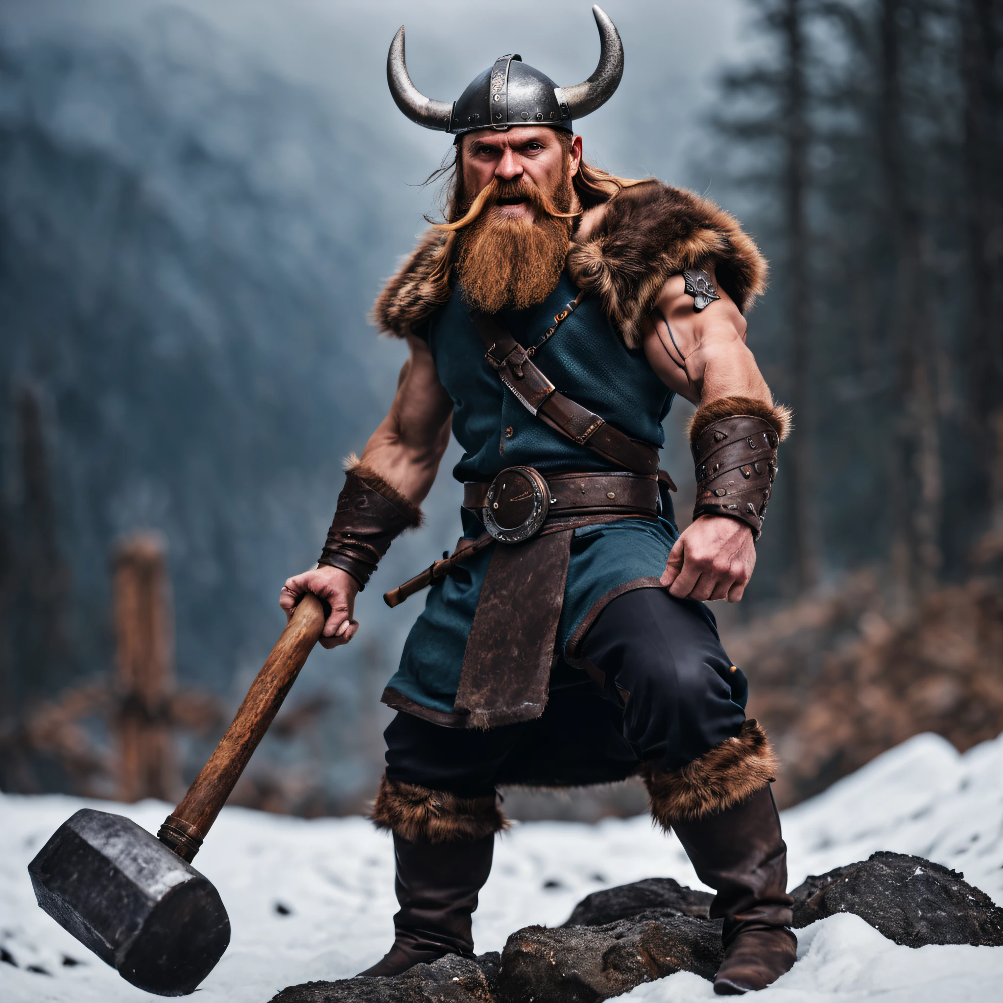 Viking with a hammer