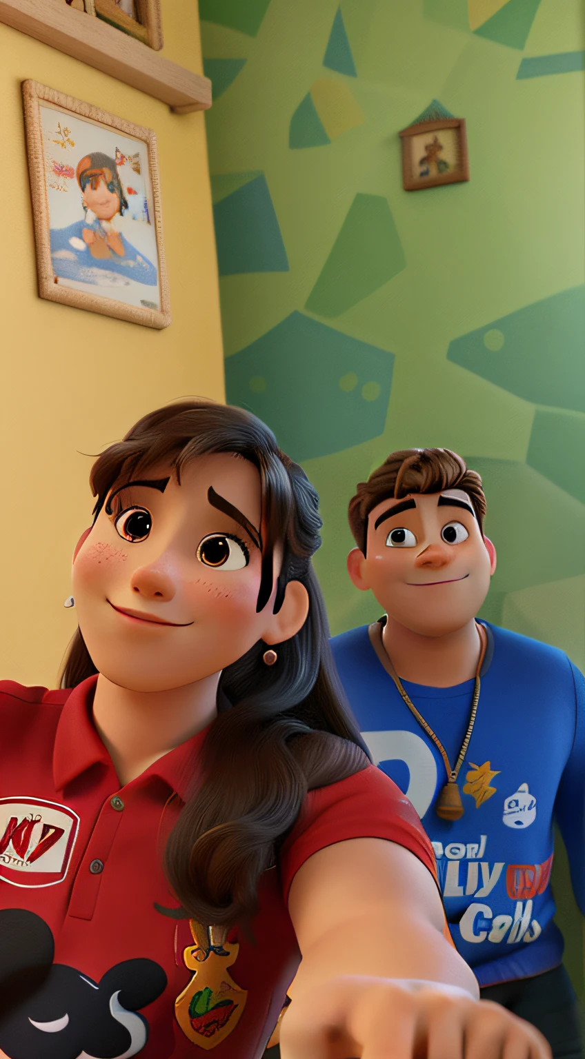 casal moreno, estilo disney pixar, alta qualidade, melhor qualidade