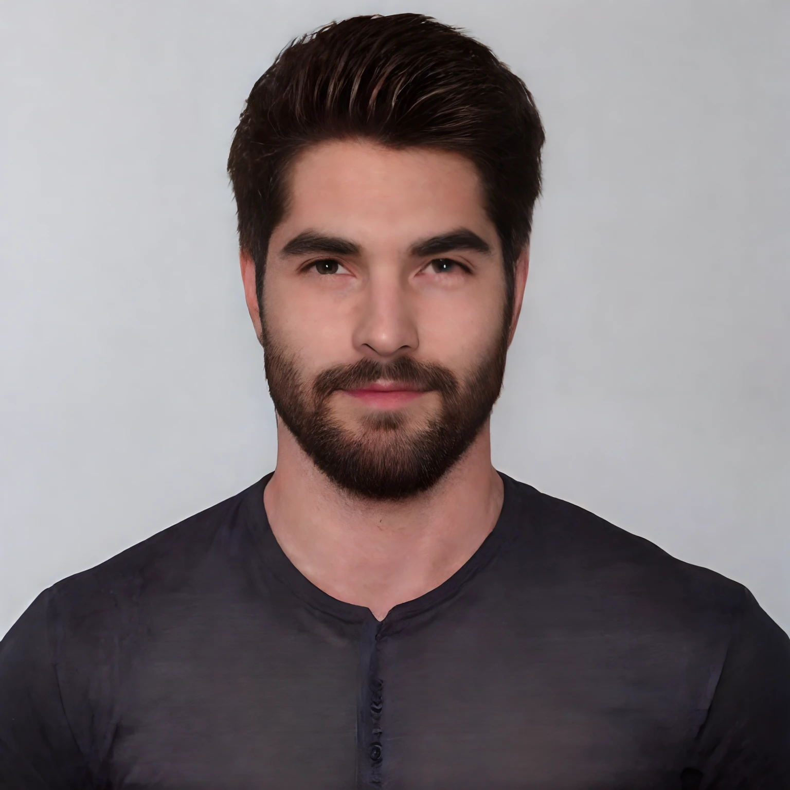 rosto, macho,jovem,blusa preta