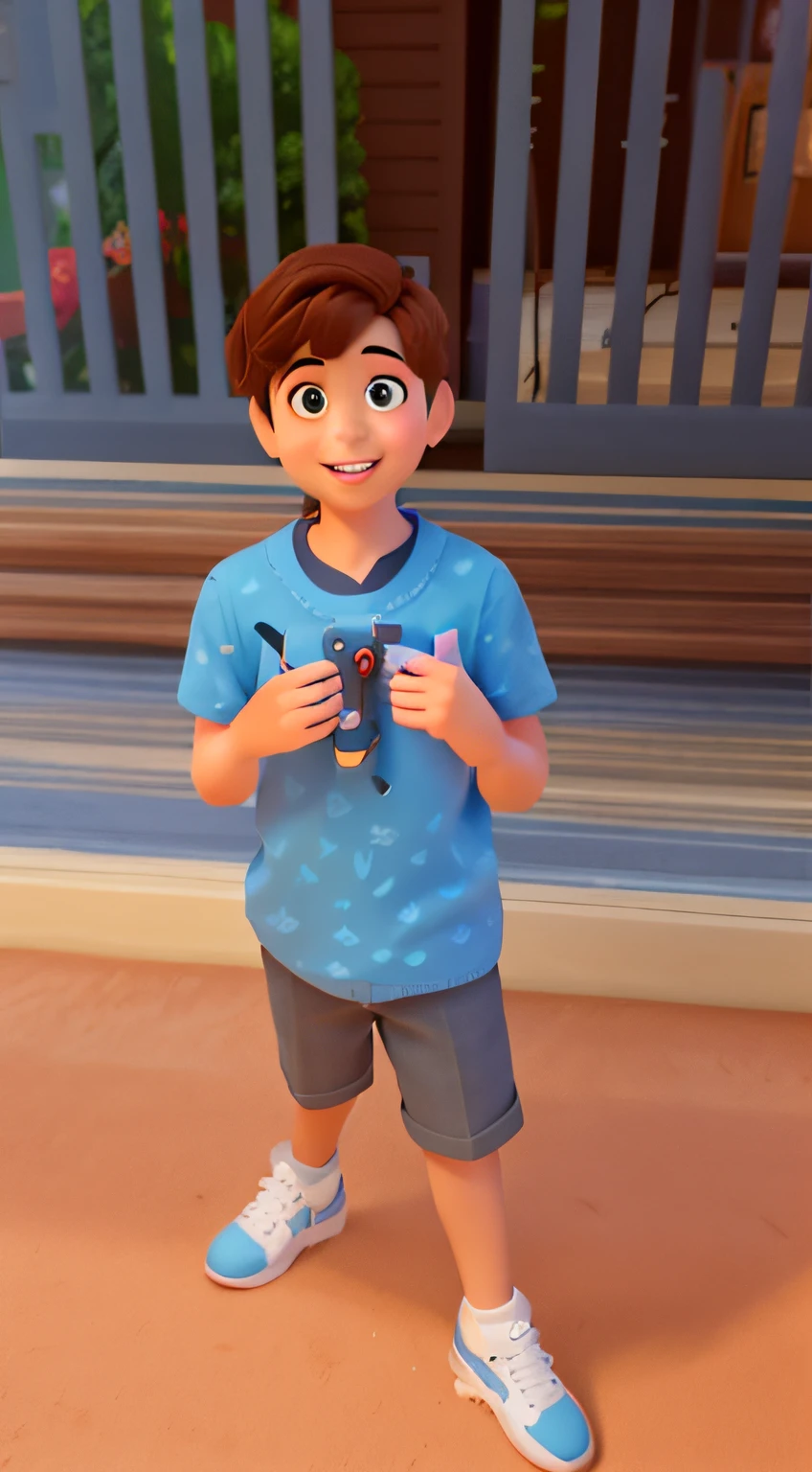 Um menino estilo disney pixar, alta qualidade, melhor qualidade