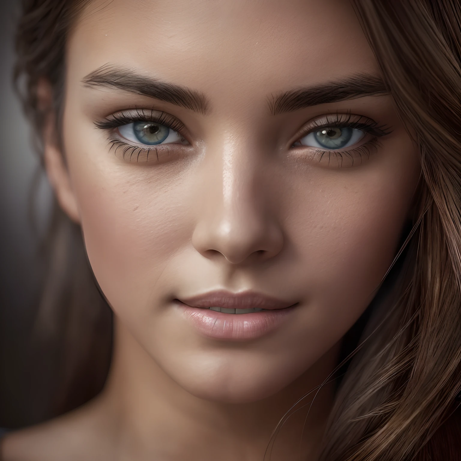 8K, best quality, masterpiece, ultra high res, (photorealistic: 1.4), raw photo, (authentic skin texture: 1.3), sparkling eyes, tanned skin, (film grain: 1.3), (selfie angle), 1girl, beautiful detailed green sparkling eyes and face with perfect brown skin, masterpiece, best quality, close-up, top body, --auto