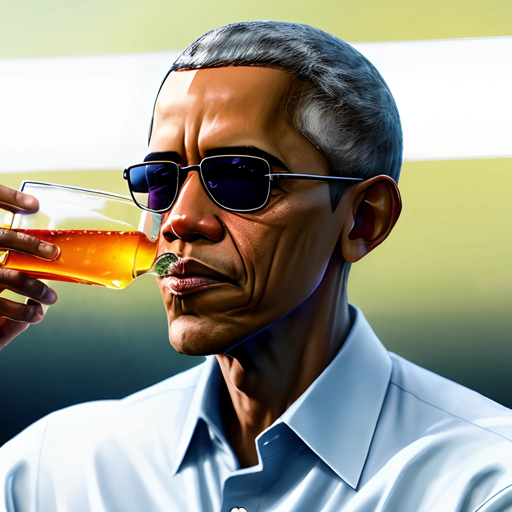 Obama sipping lean