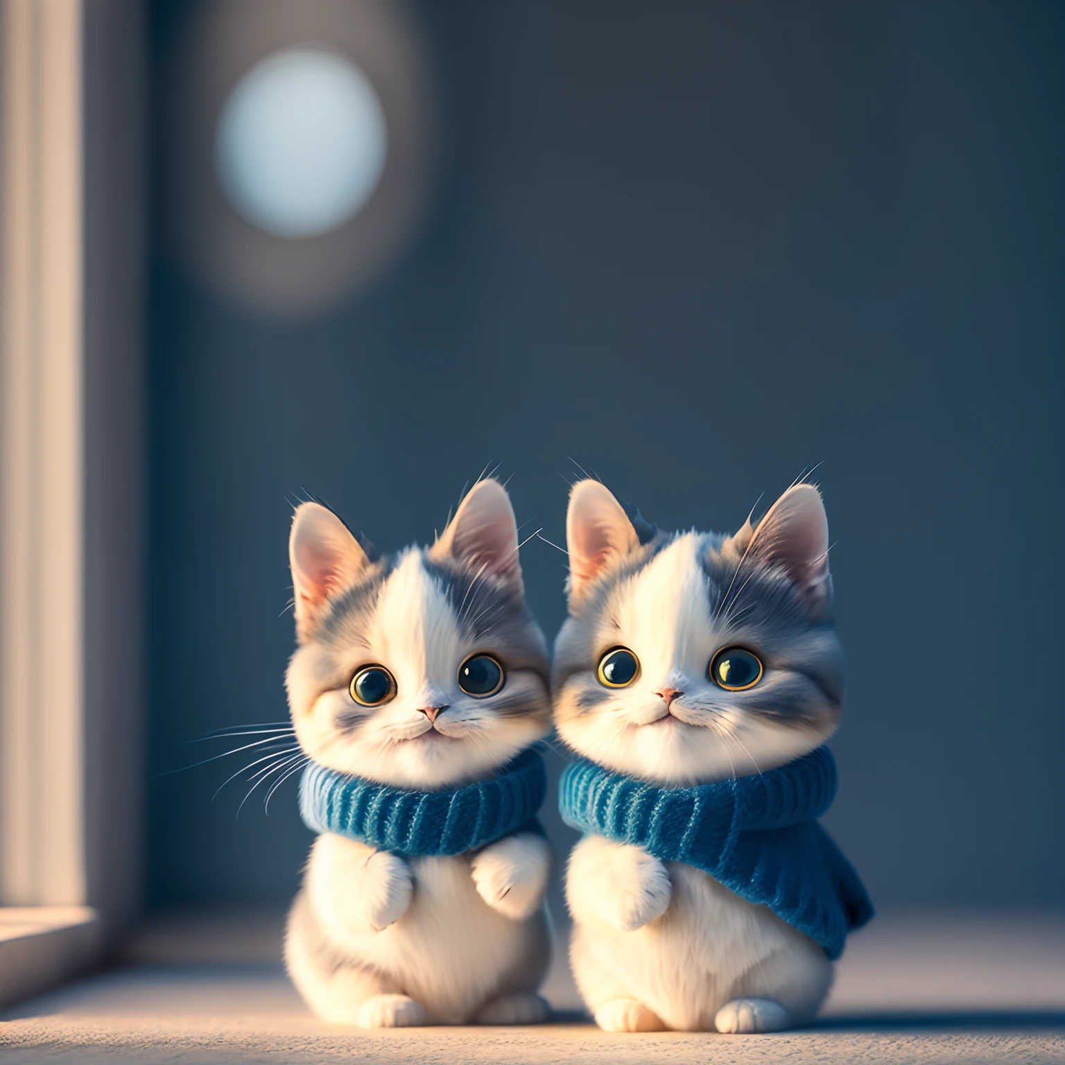 2Cats, Aqua blue, A look at the camera, No_ depth of fields, , ((Mansion background)) Dark_glam, dressed in DRK_glam, deepshadow, , (8K, RAW photo, 最好质量, 巨作: 1.2), logo, vectorial, Line graphics, designs, Inspiration, straight line, symetry,Happy smile
