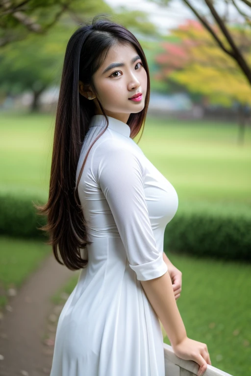 1girl, aodai  (upper body) masterpiece,ultra realistic,32k,extremely detailed CG unity 8k wallpaper, best quality