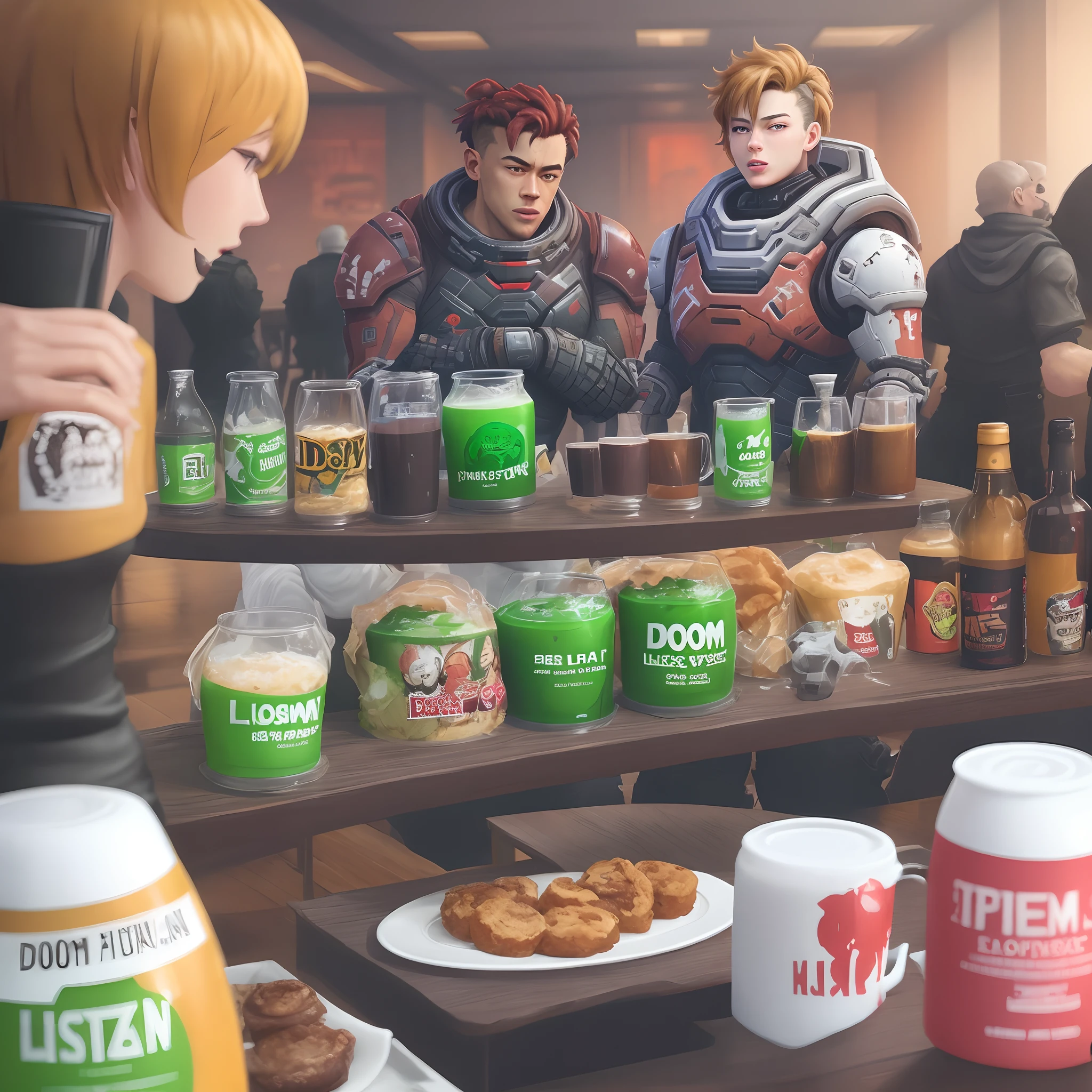 Doom slayer drinking lean