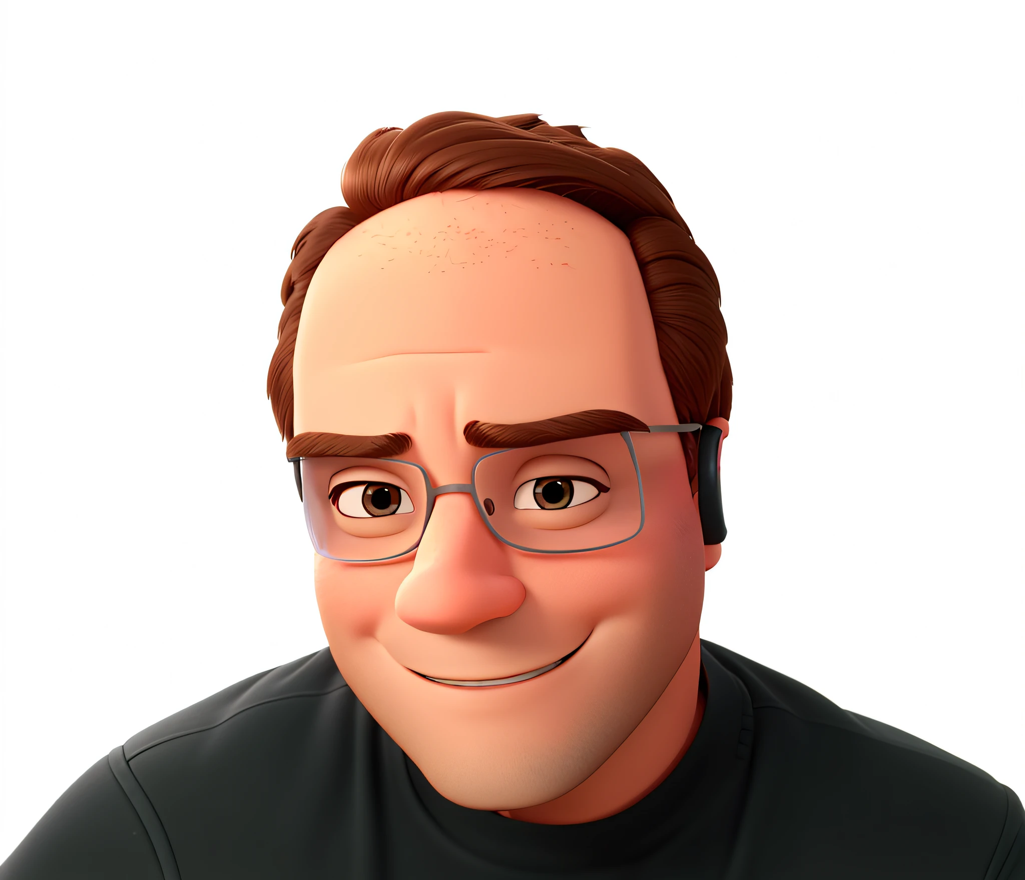 Um homem locutor de radio, estilo disney pixar, alta qualidade, melhor qualidade