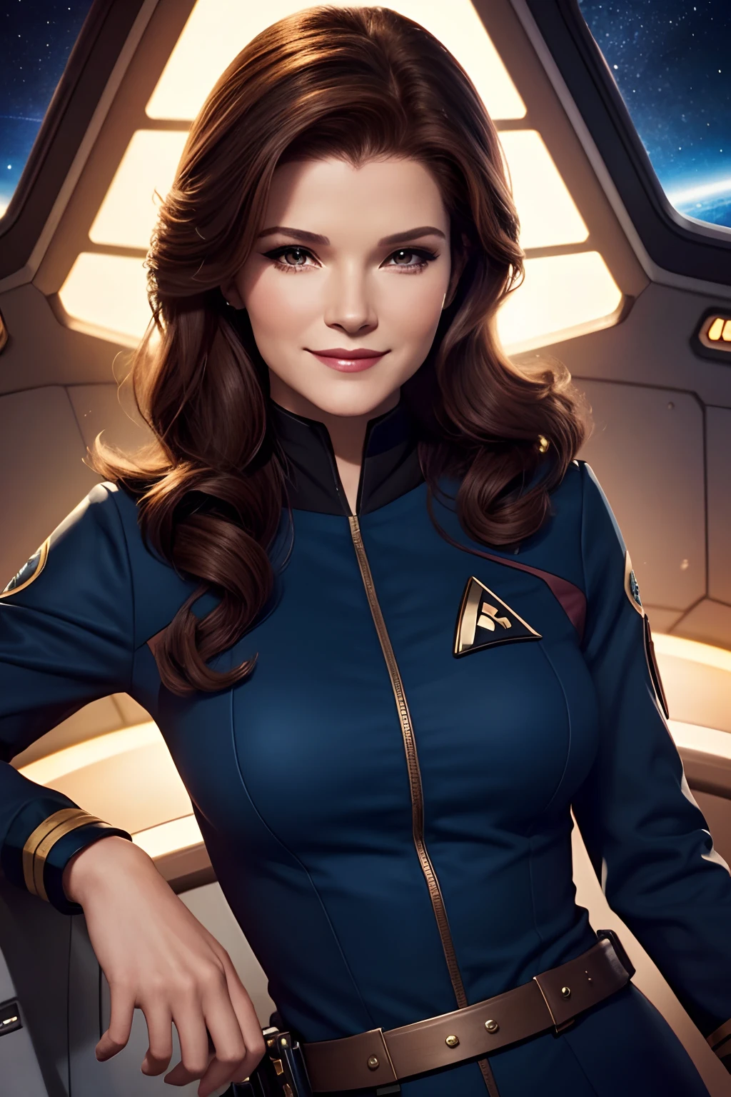 Beverly Crusher with beautiful detailed eyes, beautiful detailed lips, extremely detailed face and hair, 1girl, sci-fi bikini, blinking lights, neon highlights, glamour shoot, 60s sci-fi set, big clunky computers, big soft beds, (best quality,4k,8k,highres,masterpiece:1.2),ultra-detailed,(realistic,photorealistic,photo-realistic:1.37),science fiction,studio lighting,ultra-fine painting,sharp focus,physically-based rendering,extreme detail description,professional,vivid colors,bokeh
