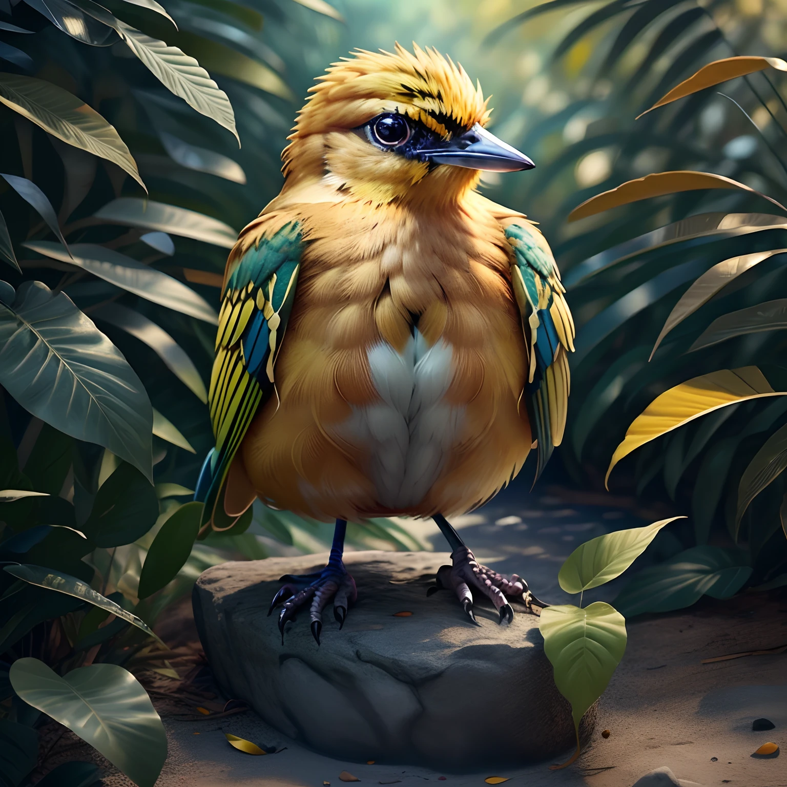 yellow bird, Flor, Obras maestras, Calidad superior, La mejor calidad, Arte Oficial, beautiful and aesthetic, 8K RAW, realista, yang08k,
