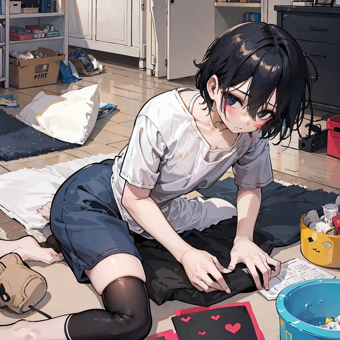 absolute resolution, super high quality, Super detailed, official art, masterpiece, Masterpiece Break One、3year old child:1.85、on a fluffy futon:1.85、M-shaped spread legs:1.85、baby clothes:1.85、Enlarged photo from directly above:1.85、Cute Kids Room:1.85、((Expressions of disgust:1.85、angry face:1.85、baby face:1.85、baby face:1.85、baby face:1.85、cum in mouth:1.85、かわいいbaby clothes:1.85、3year old child:1.85、超low length:1.85、Super young:1.85、vagina:1.85、Ultra-flat chest:1.85、open one'chest of:1.85、baby face:1.85、baby face:1.85、baby face:1.85、Ultra-flat chestのshow nipples:1.85、Ultra-flat chestのshow nipples:1.85、please open your mouth wide:1.85、Please sleep on your back:1.85、raise both arms:1.85、spread your hands:1.85、low length:1.85、low length:1.85、baby face:1.85、baby face:1.85、baby face:1.85、trying to escape:1.85、trying to escape:1.85))、超小さくてSuper young:1.85、baby face:1.85、open one'chest of,Ultra-flat chest:1.85、Ultra-flat chestのshow nipples:1.85,show nipples:1.85、angry face:1.85、blush、my eyes are full of tears, please please open your mouth wide:1.85,((expression of anger:1.85、vagina内に挿入された巨大なペニス:1.85、semen:1.85)),vagina 、On the crib:1.85,open one'chest of,Ultra-flat chest,Ultra-flat chestのshow nipples:1.85、(black hair、short bob、beautiful pussy、short hair、hairpin、Cute Kids Room、trembling:1.2)
