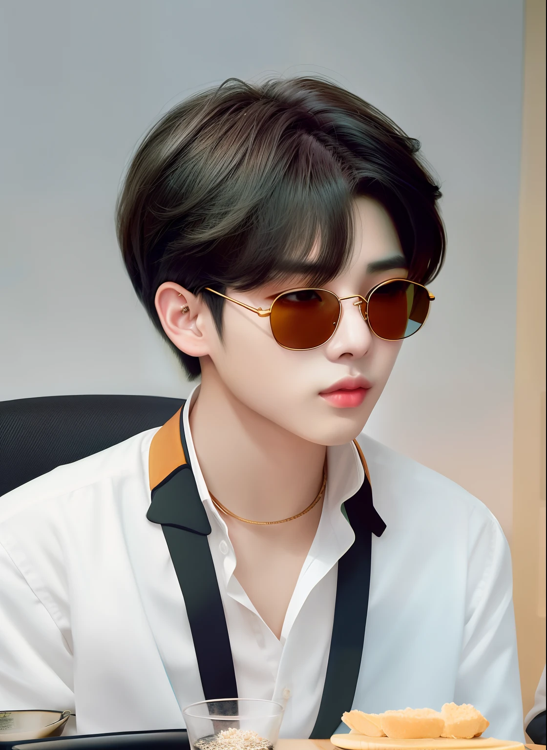 There was one wearing glasses、Men in ties sit at the table, Cai Xukun, yanjun cheng, heise jinyao, drak, Li Zixin, twitch streamer / gamer ludwig, ryan jia, headshot profile picture, longque chen, xision wu, Inspired by Zhang Han, xintong chen, steve zheng, sakimichan