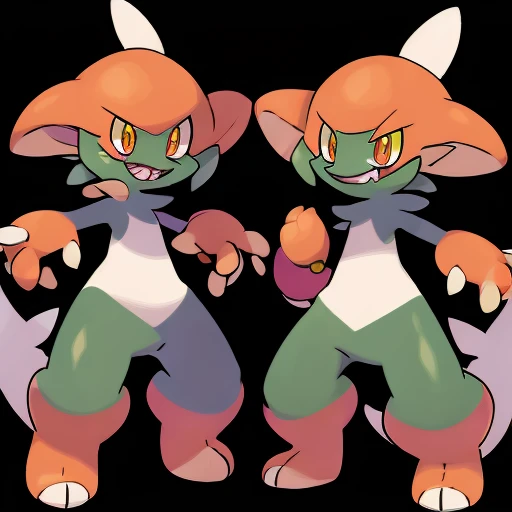 (((Best Quality))) , ((full body)), multiple views, reference sheet, pkmn, goblin,