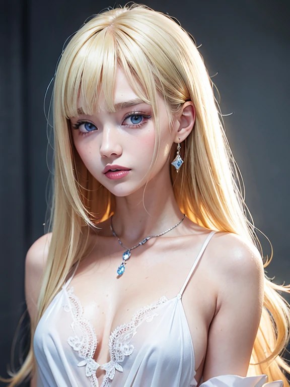 The most beautiful blonde hair in the world、Beautiful bangs、Super long straight hair、Crystal clear marine blue eyes like jewels、Transparent white and wet nightgown、European youth、perfect bodies、ultimate beauty girl、Beautiful 、White shiny skin、face perfect、Bright makeup、Thin pink lips、Girl in the shower、1 girl in、Unbuttoned shirt、lipsticks、Colored inner hair、deceptive advertising、{steams}、Viewer Vision、Golden Hour Lighting、comic strip、Bokeh atmosphere perspective、detaileds、Movie Light、intricate-detail、hight resolution、 Detailed features of face design、high détails、Clear focus、SMOOTHNESS、aesthetics、high détails、printed、octane、{{masterpiece}}