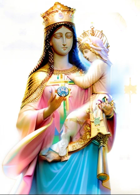 Statue of the Virgin and Child, queen of heaven, Com o Jesus, Holy, Virgem Maria, roman catholic icon, majestosa mulher de santo, santo, Beautiful image, santa mulher, imagens sagradas, maternal, catholic icon, santas mulheres, Showpiece, iconografia religiosa, figuras piedosas, imagem limpa, orthodox saint christopher, padroeiro do 🛸🌈👩🏾