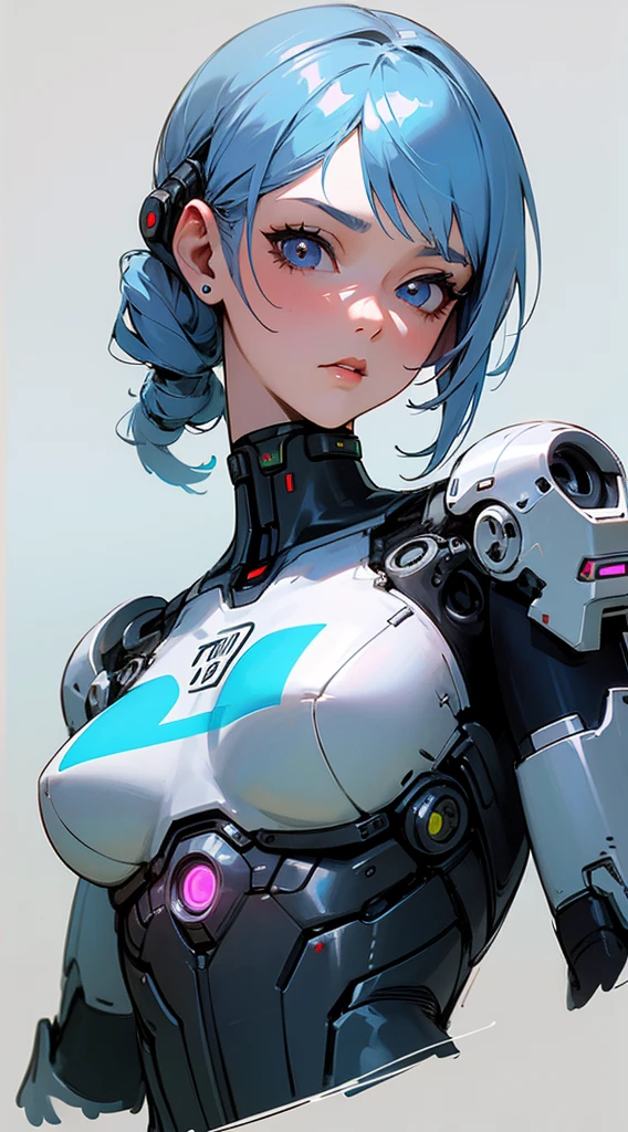 (sketch drawing),(master piece:1.2, best quality),(1character, solo, upper body:1.2),((masterpiece:1.4、top-quality)),a close up of a woman with a futuristic face and head, perfect android girl, cyborg - girl, blue cyborg, cyborg - girl with silver hair, cybernetic machine female face, modern cyberpunk anime, cyborg girl, cyberpunk ads, perfect anime cyborg woman, porcelain cyborg, perfect cyborg female, beautiful female android!, by Tadashi Nakayama
